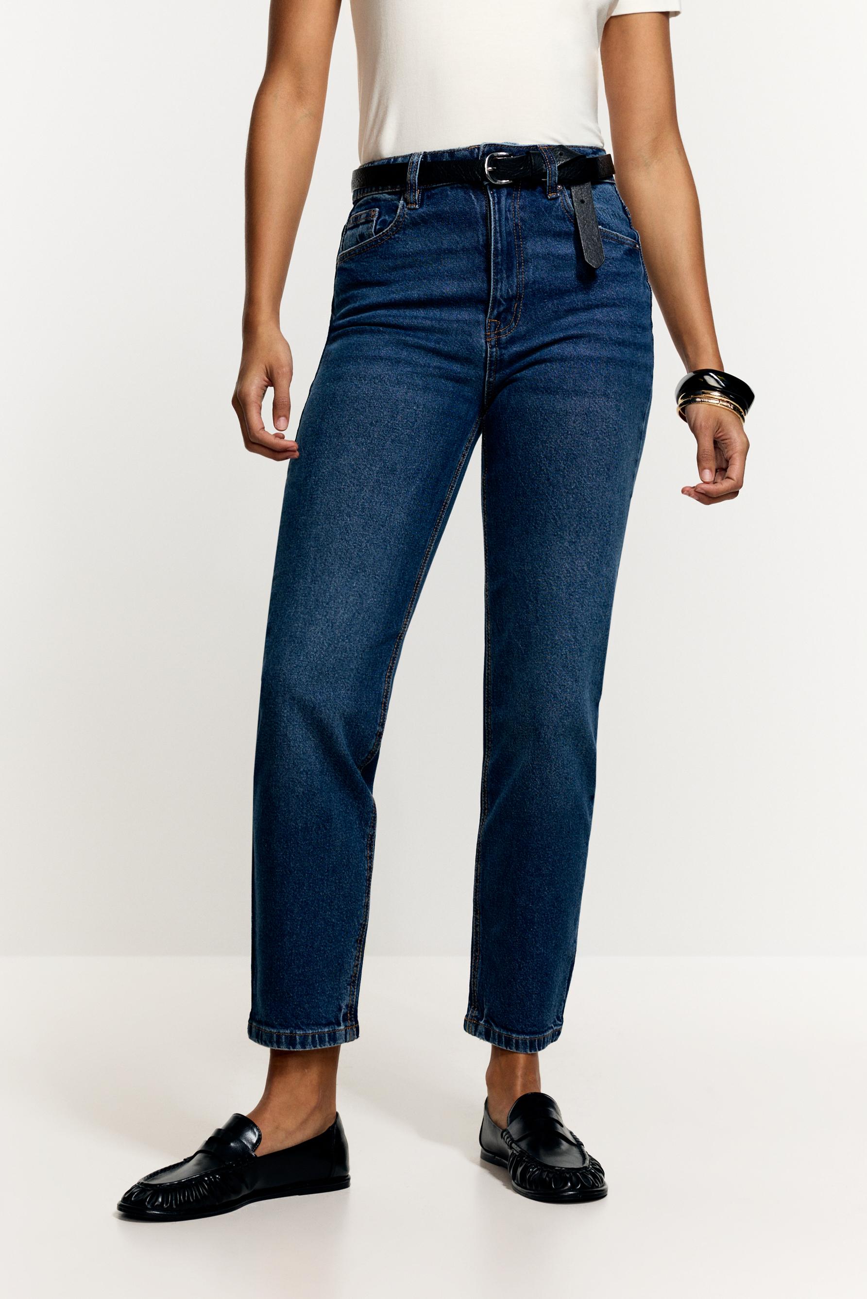 Mom fit jeans — FADED NAVY