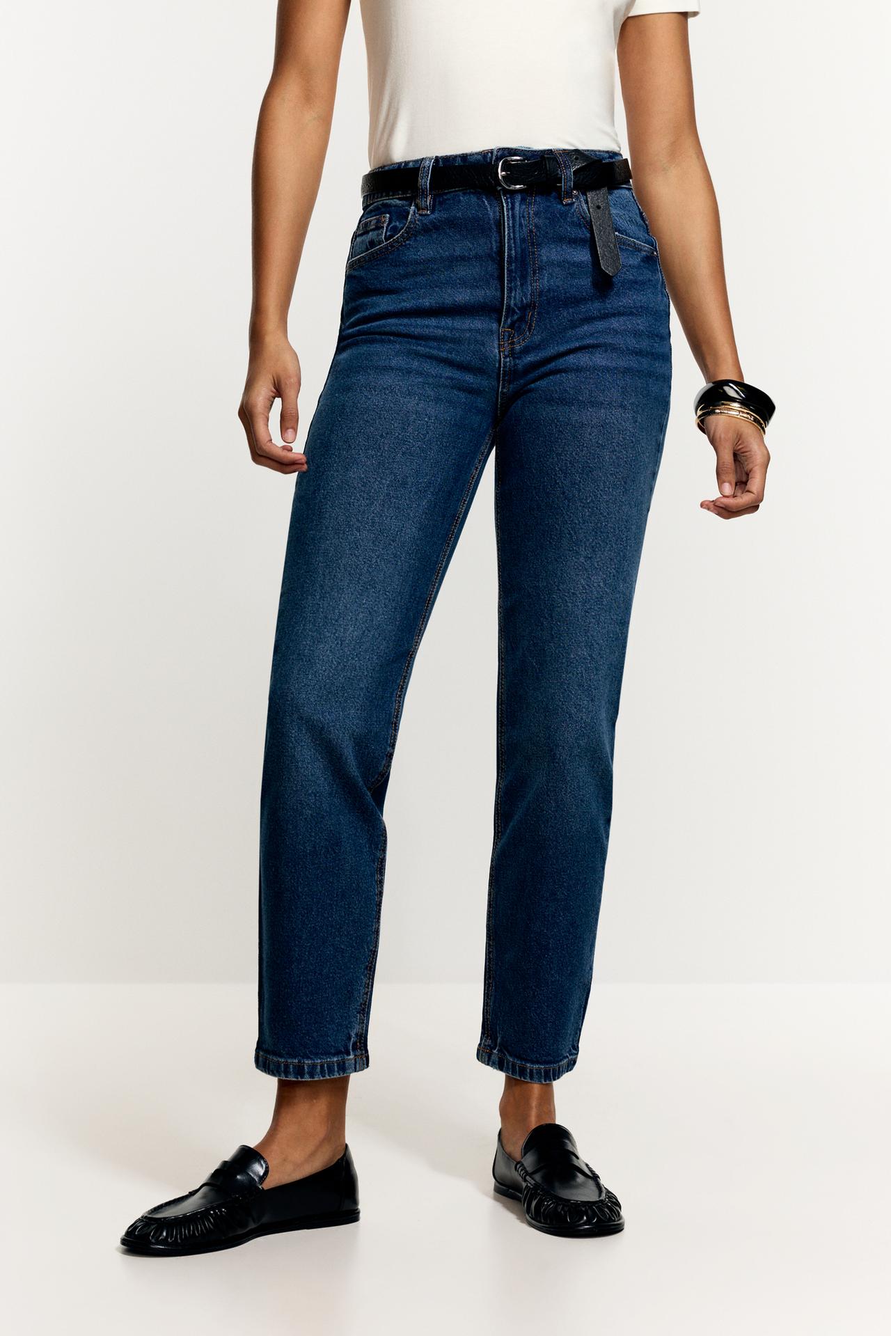 Mom fit jeans — FADED NAVY