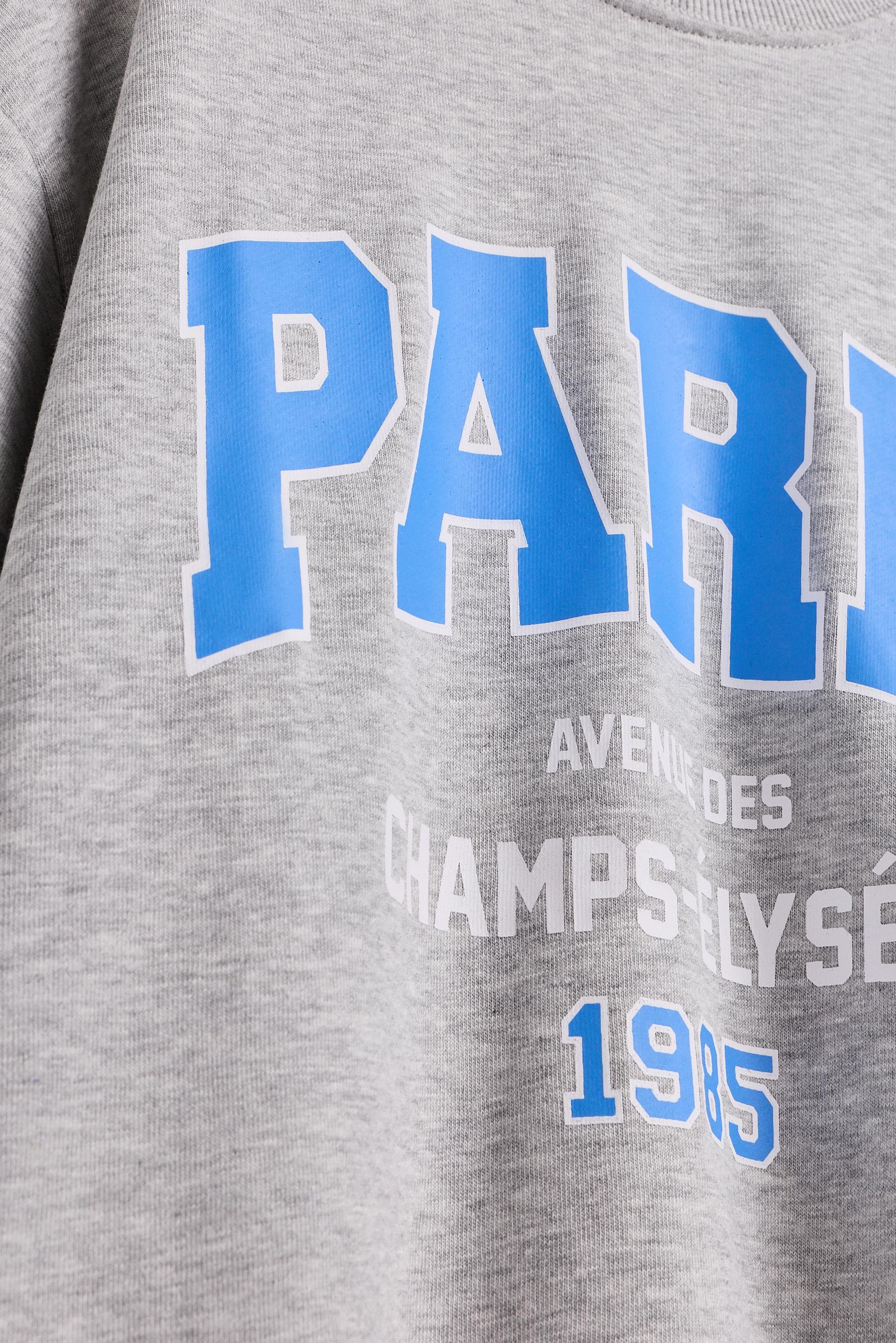 Printed sweatshirt — GREY MARL