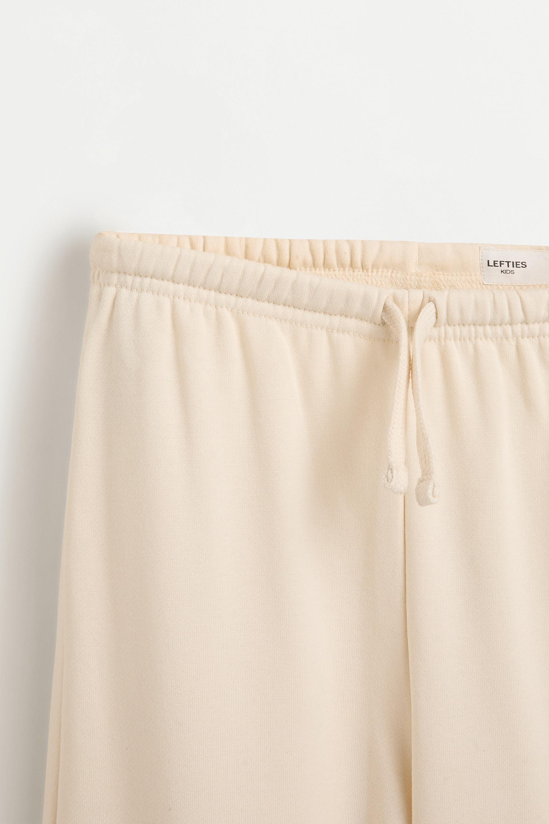 Wide-leg plush trousers — ECRU (alternate view)
