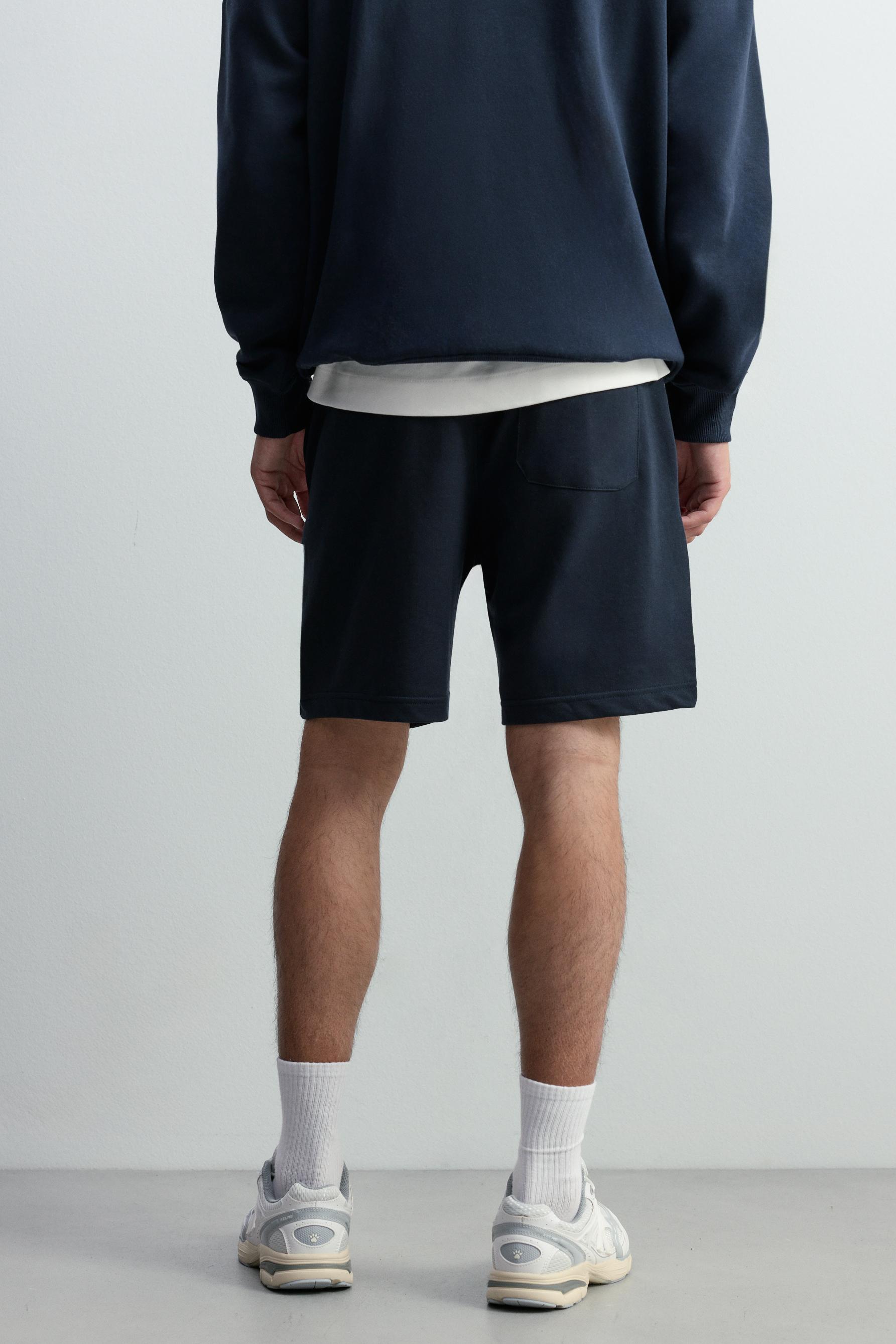 Basic tracksuit Bermuda shorts — NAVY