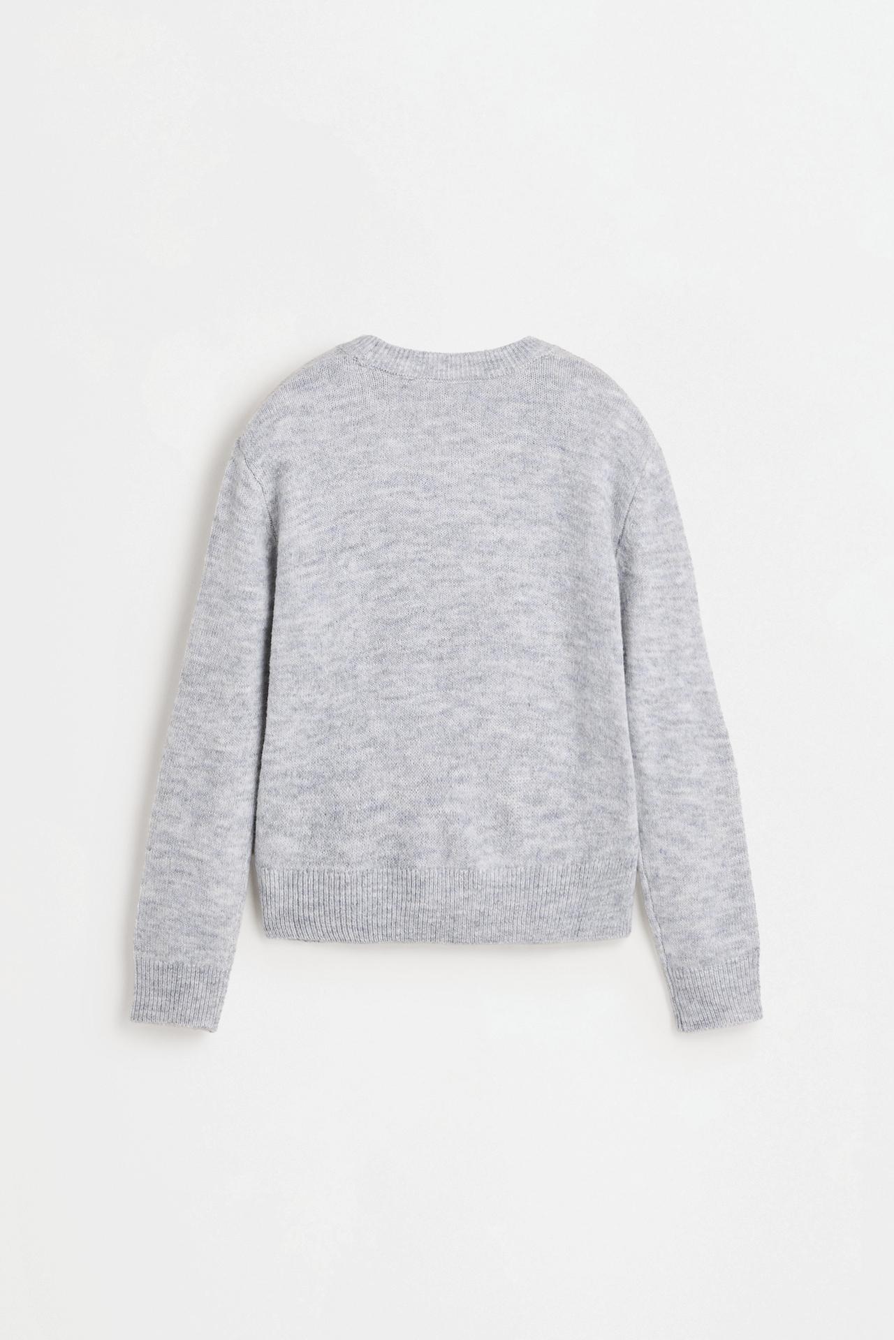 Fluffy knit sweater — PEARL MARL
