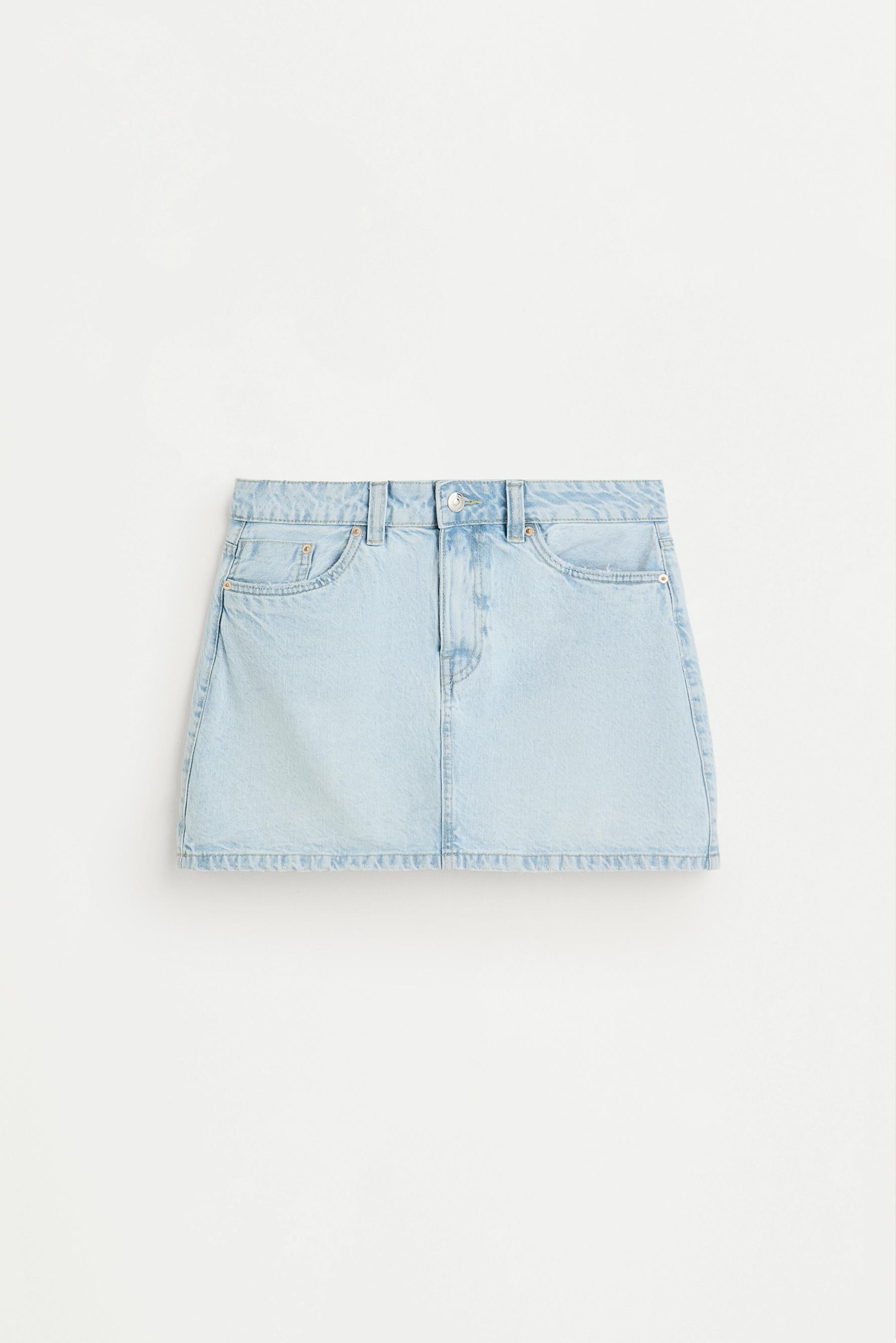 Basic denim skirt — PALE BLUE