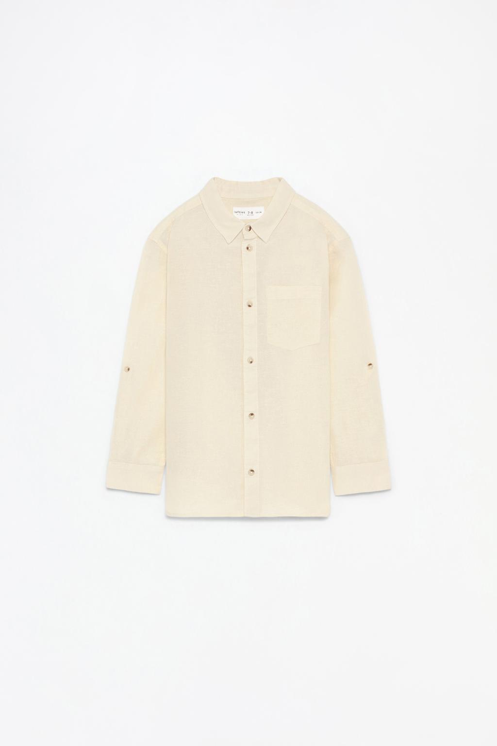 Linen-cotton blend shirt