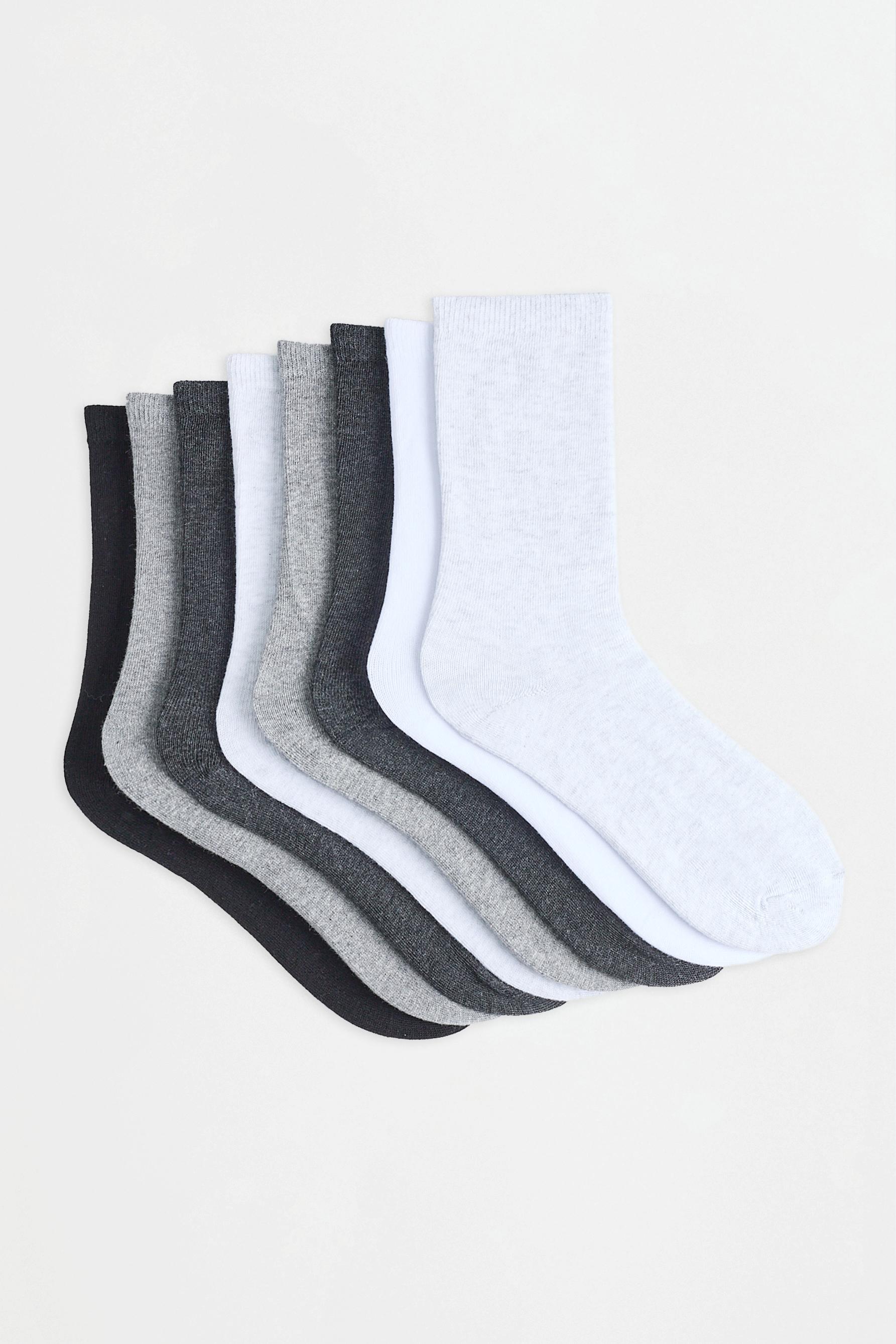 Basic Long Socks (7-Pack) — GREY