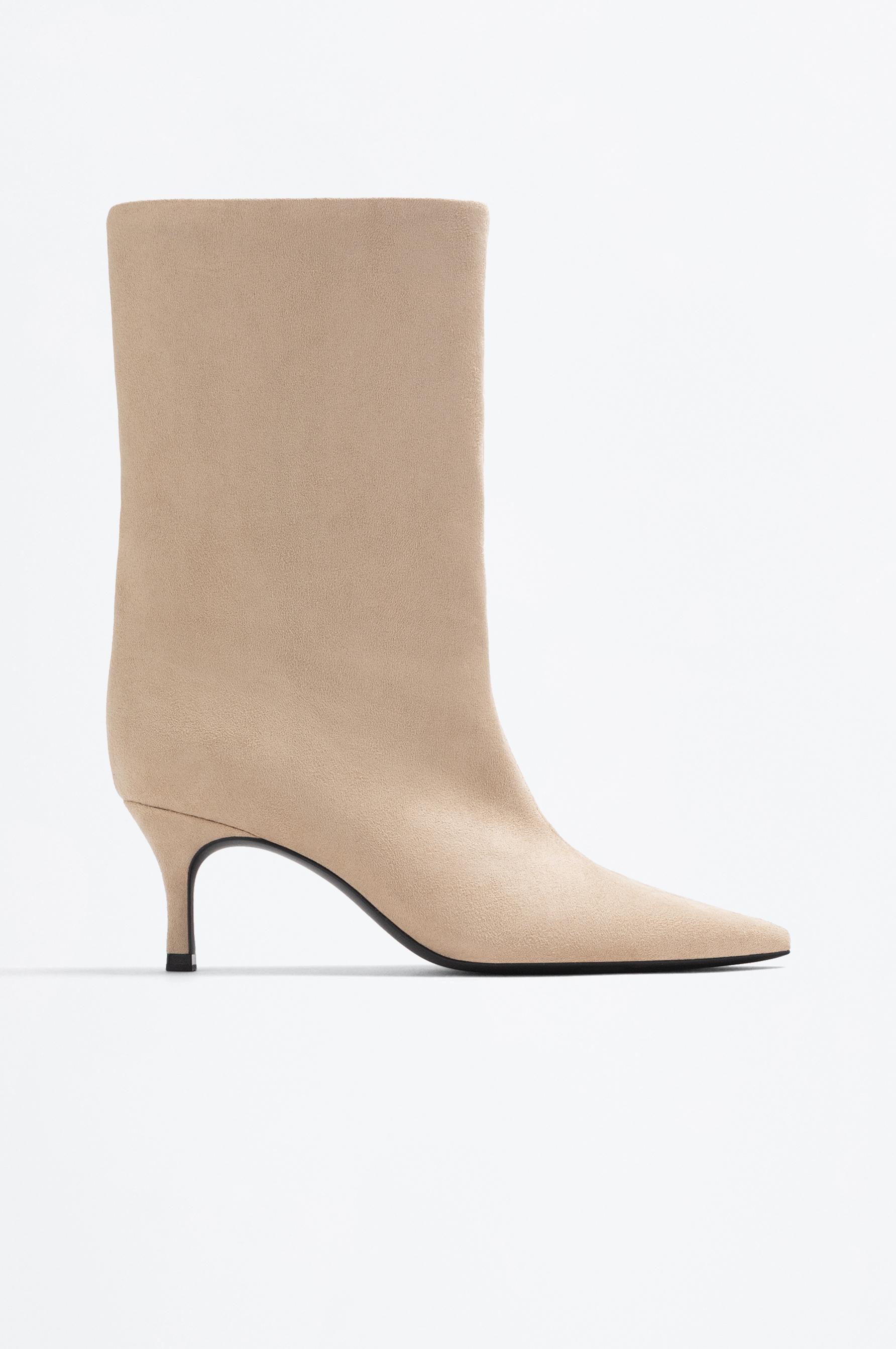 Bota tacón efecto ante