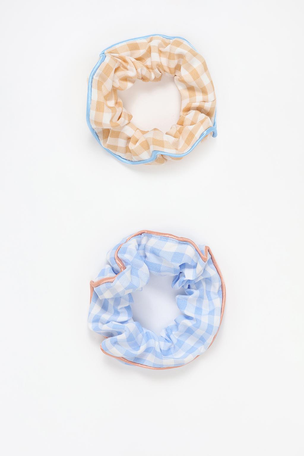 Pack 2 scrunchies cuadro vichy