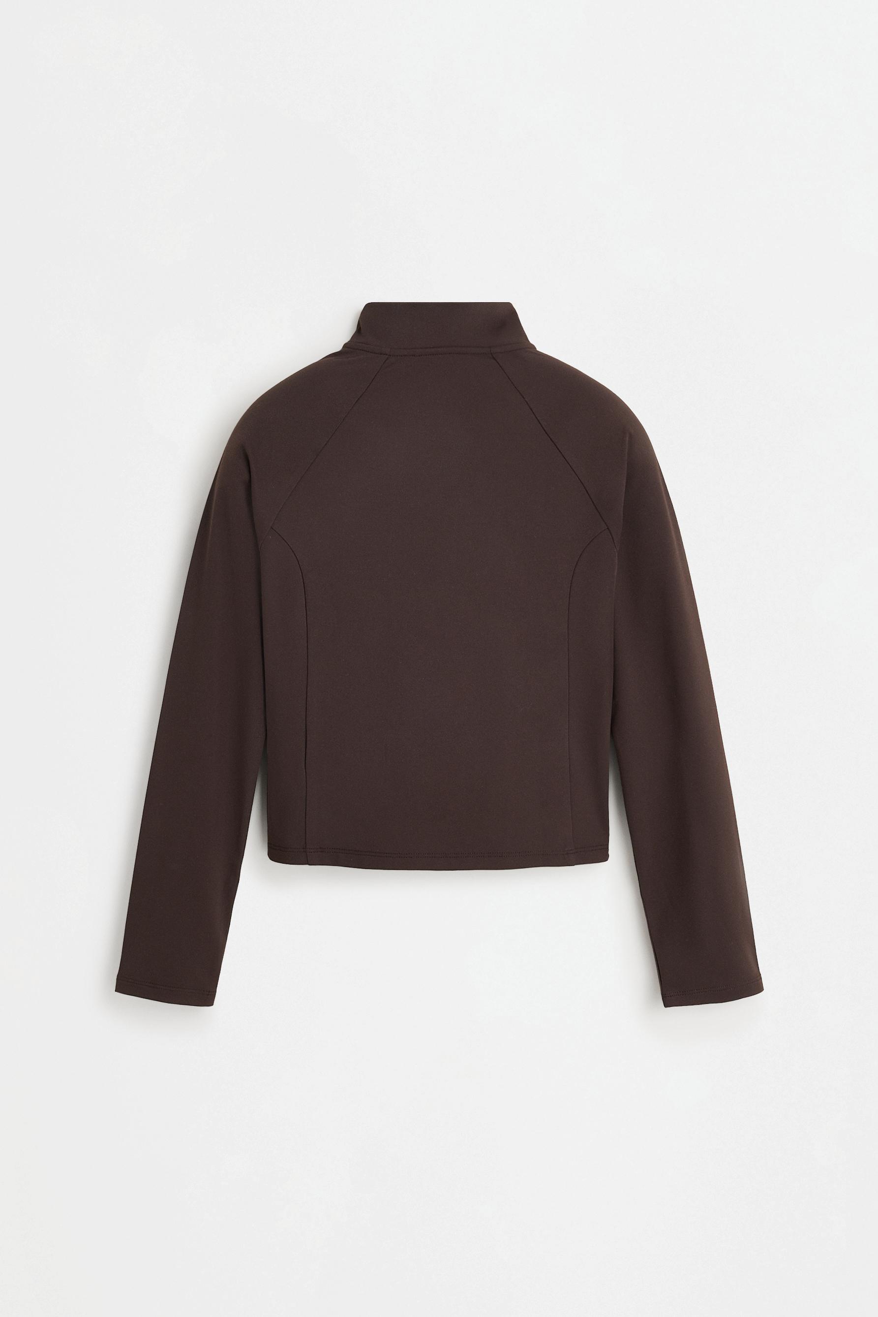 Zip-up sports jacket — CHOCOLATE