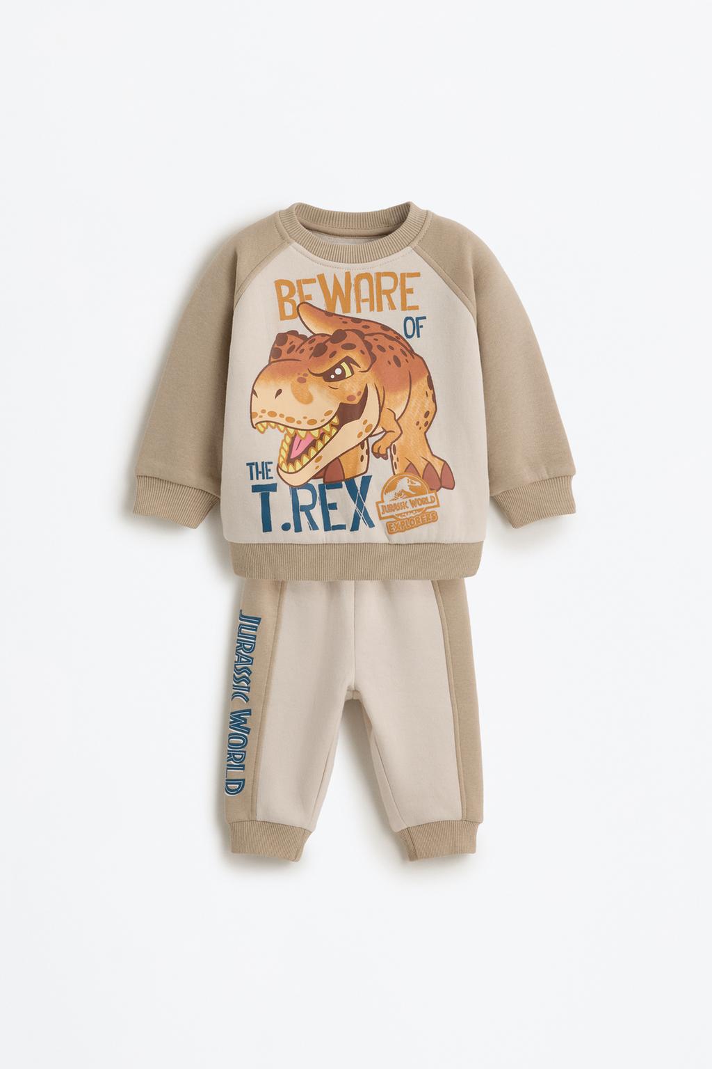 Jurassic World ©Universal color block sweatshirt and trousers set