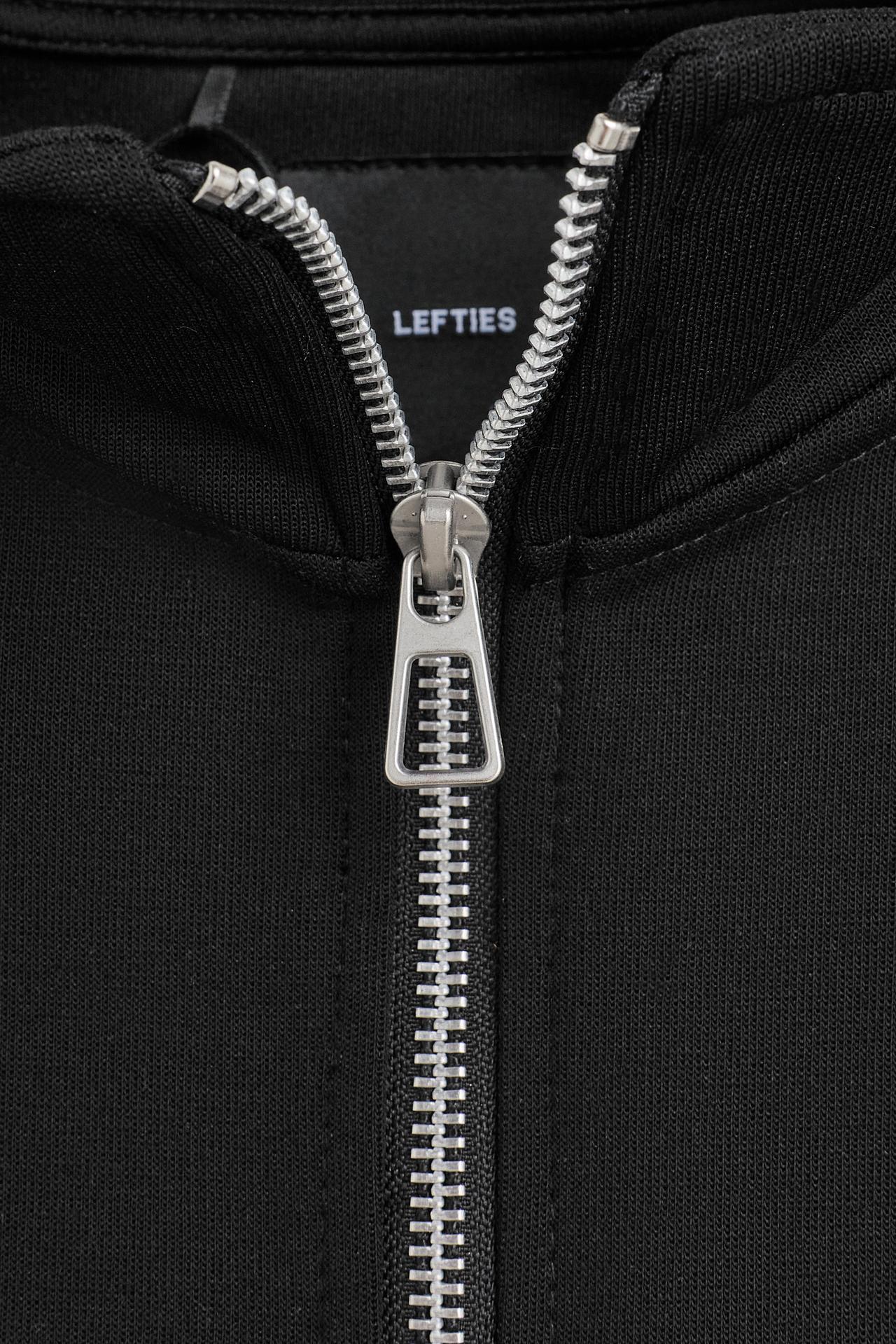 Interlock high-neck jacket — BLACK