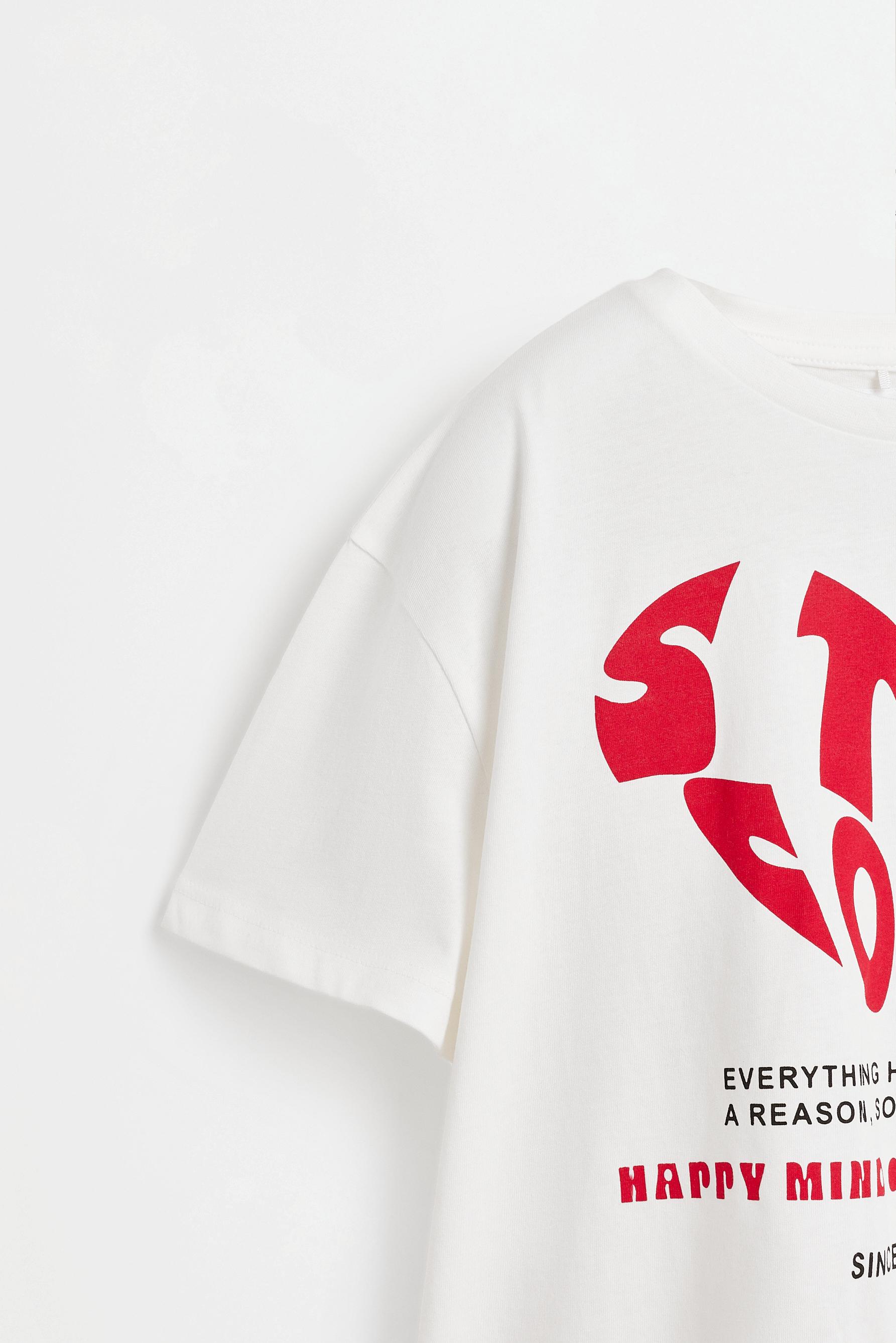 Printed T-shirt — WHITE/PALE