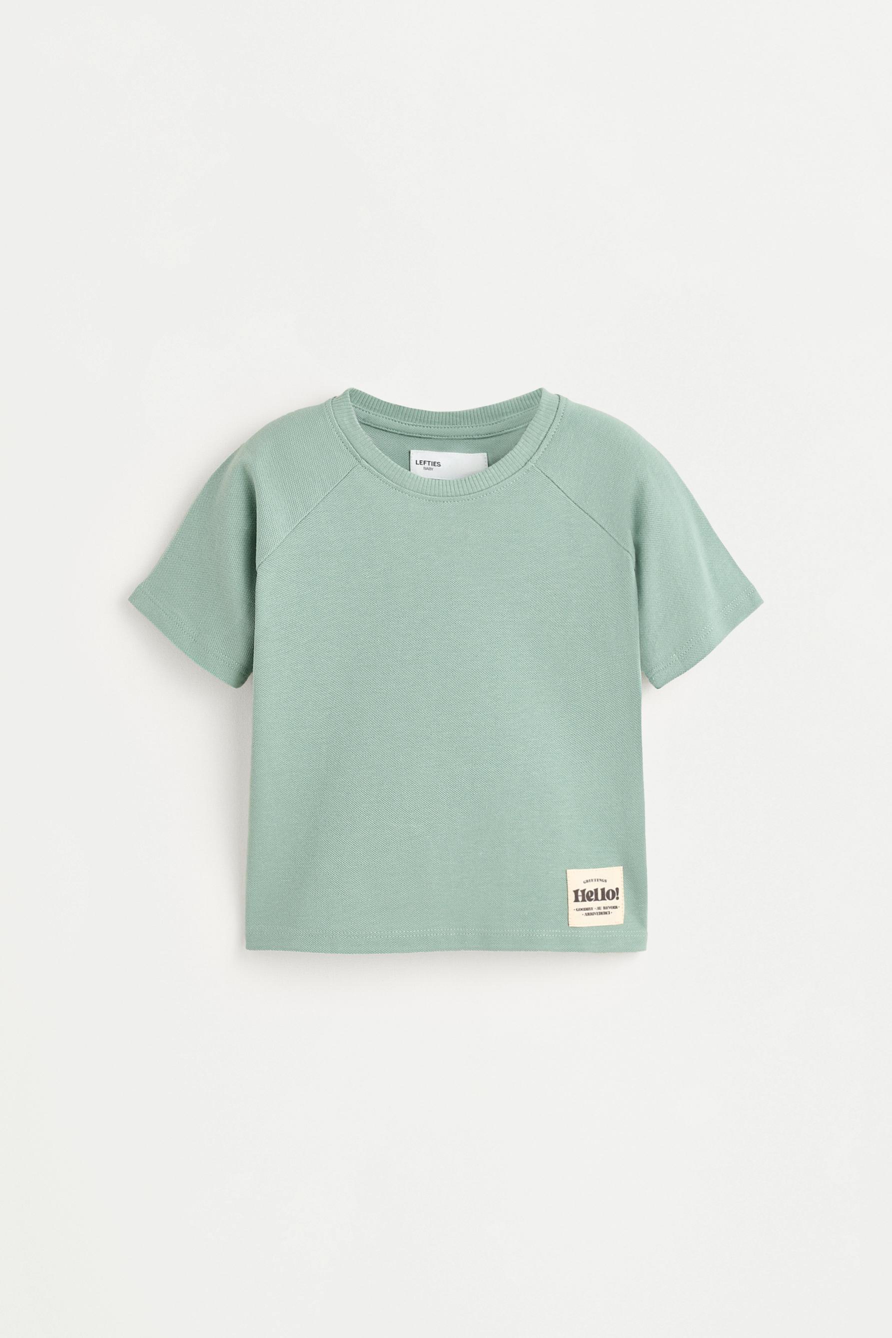 Piqué T-shirt and Bermuda shorts co-ord — GREENISH