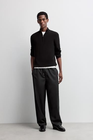Baggy tailored joggers — BLACK 1