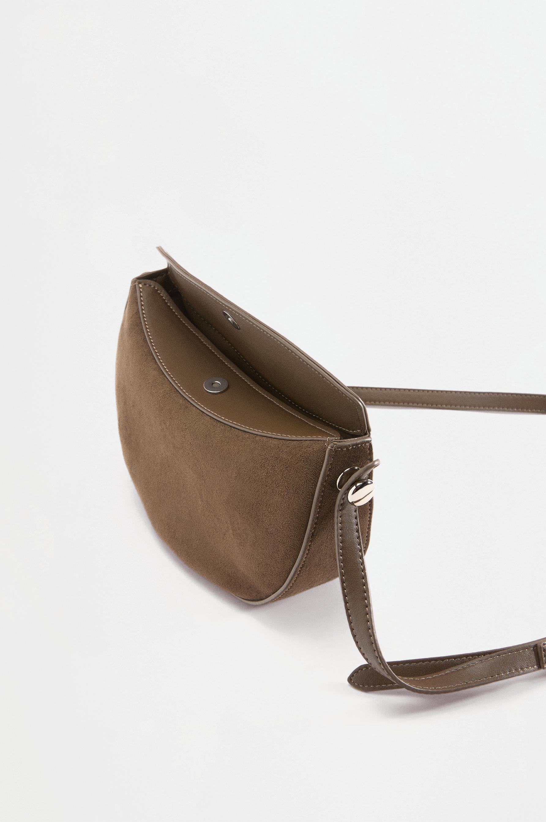 Half-moon crossbody bag — KHAKI