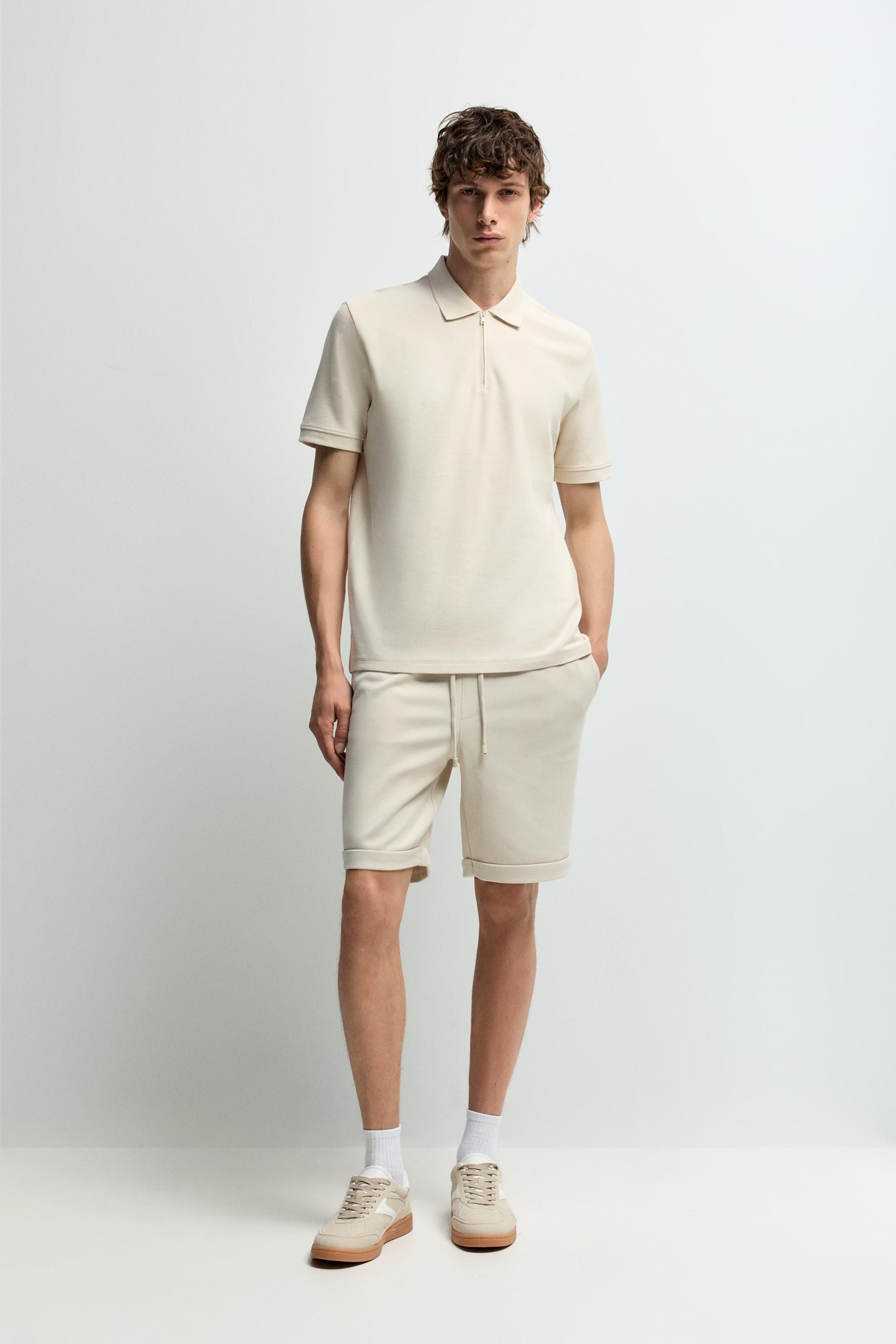 Piqué Bermuda shorts — OFF WHITE
