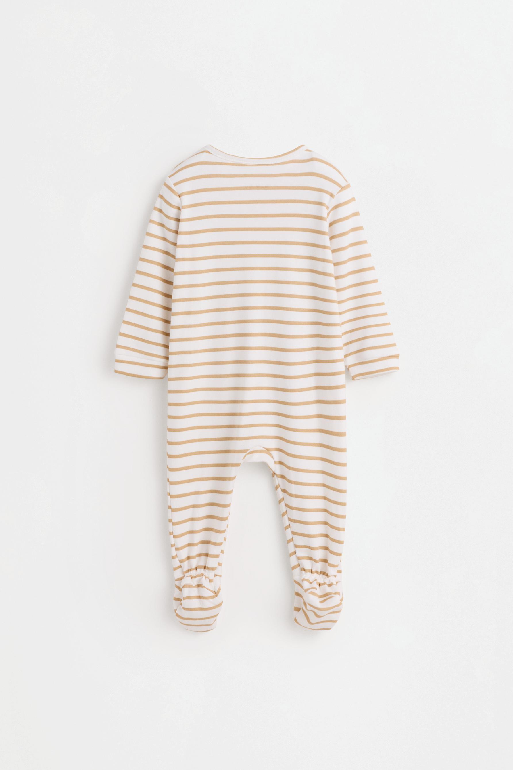 Printed interlock sleepsuit — MUSTARD