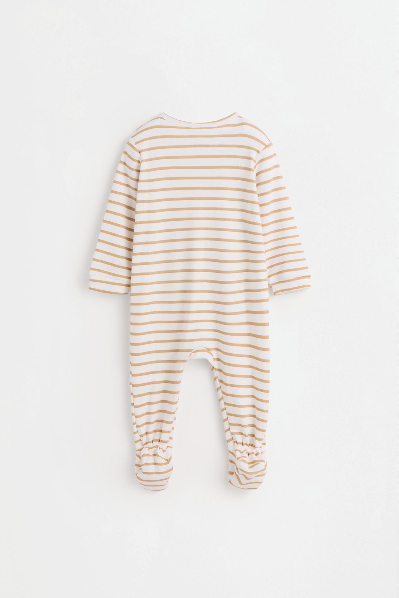 Printed interlock sleepsuit — MUSTARD