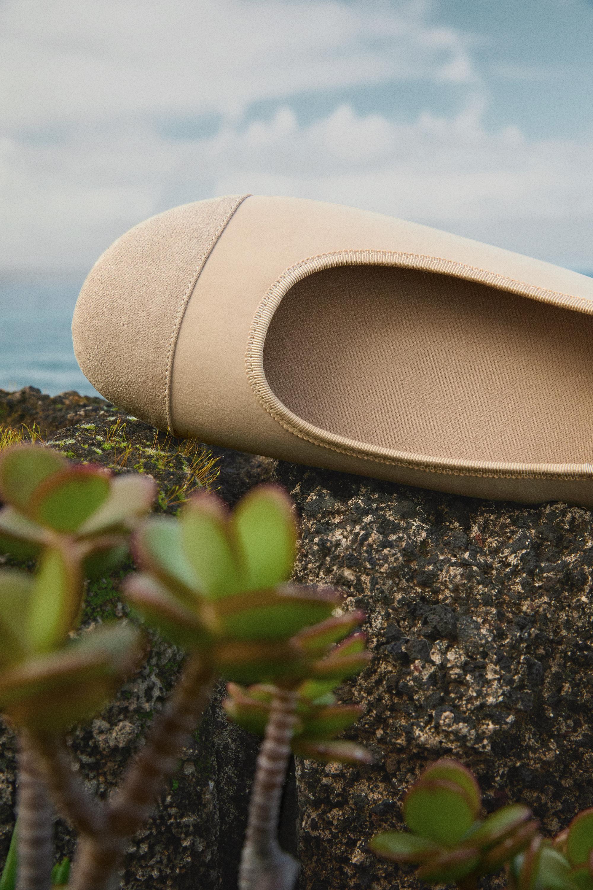 BAREFOOT TOECAP BALLET FLATS — ECRU