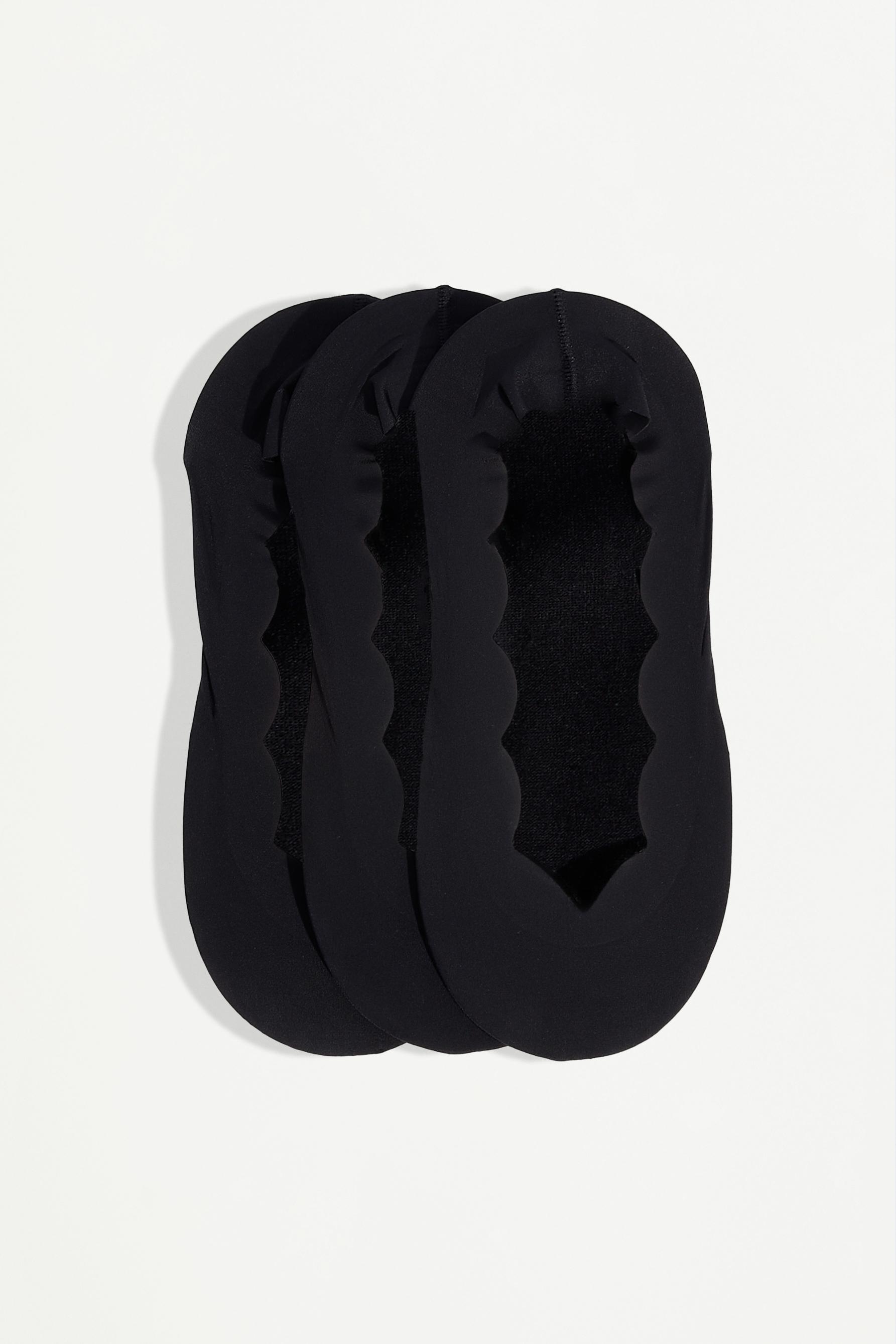 No-show socks (3-pack) — BLACK