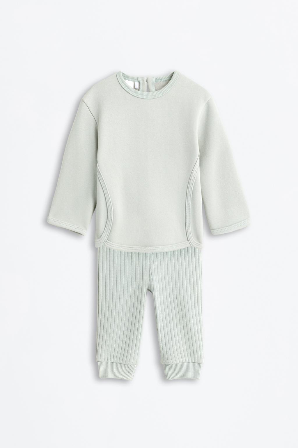 Ribbed sweatshirt and leggings co-ord