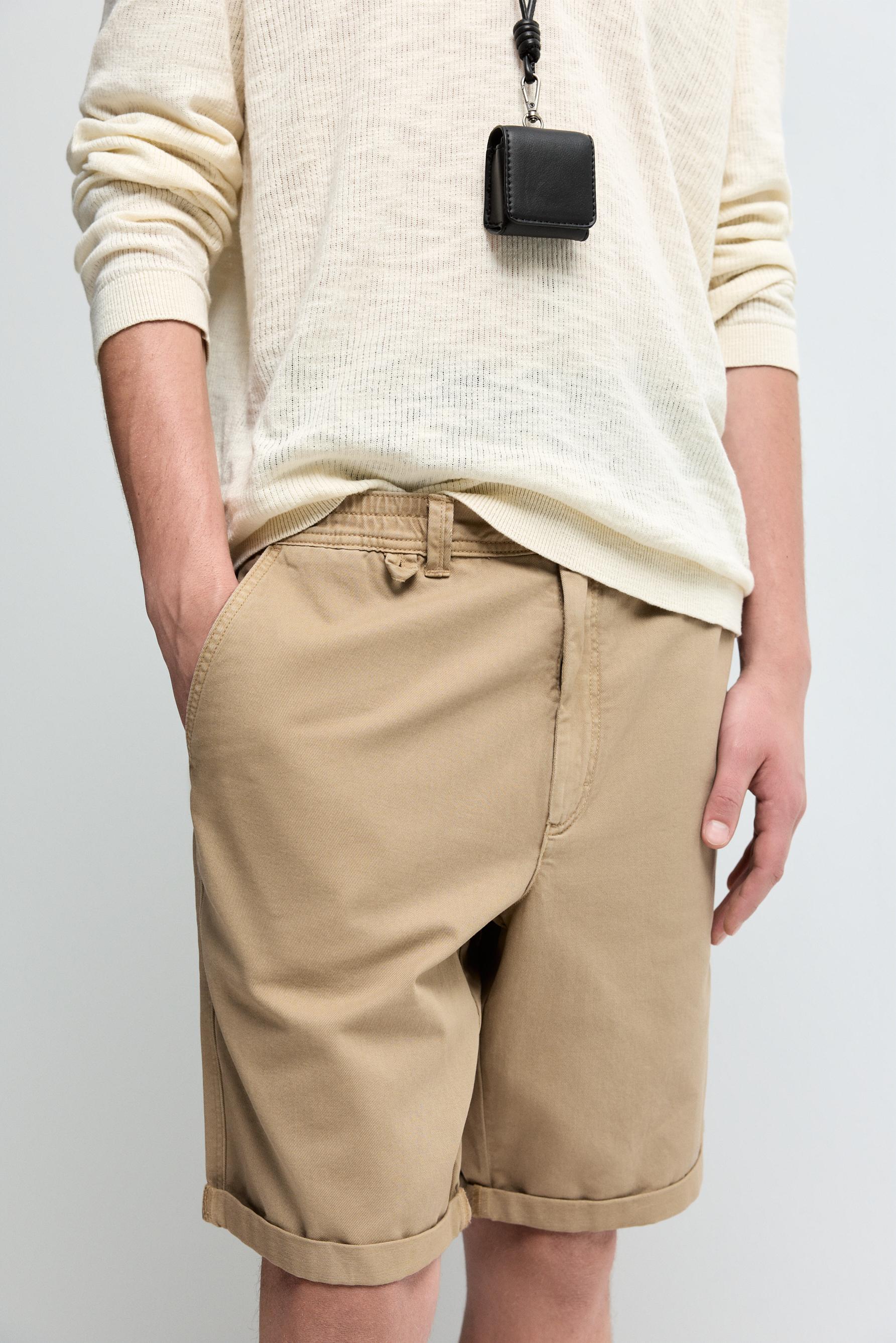 Slim fit Bermuda shorts — DARK OCHRE