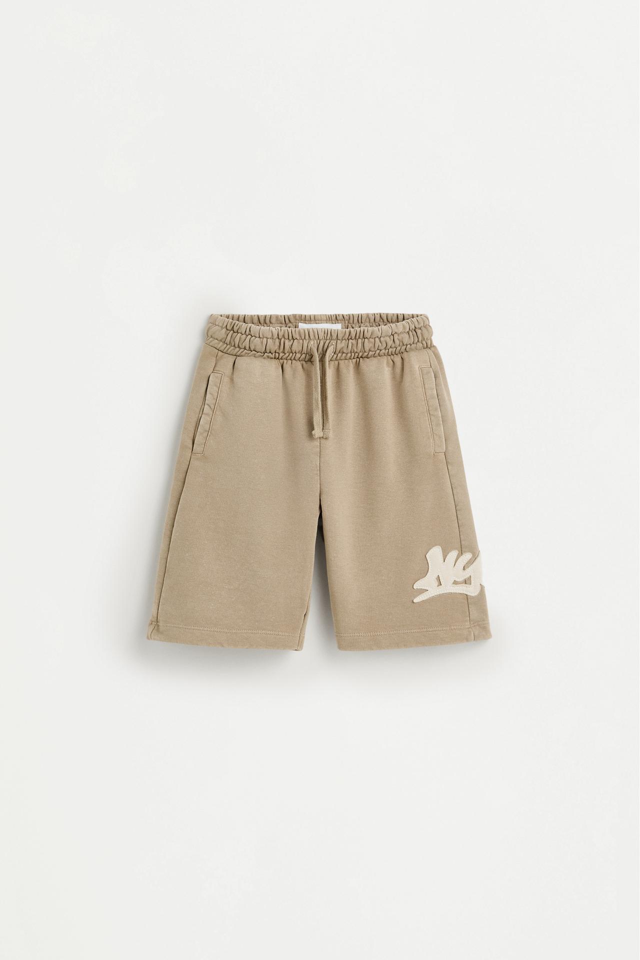 Plush Bermuda shorts with patch — OCHRE