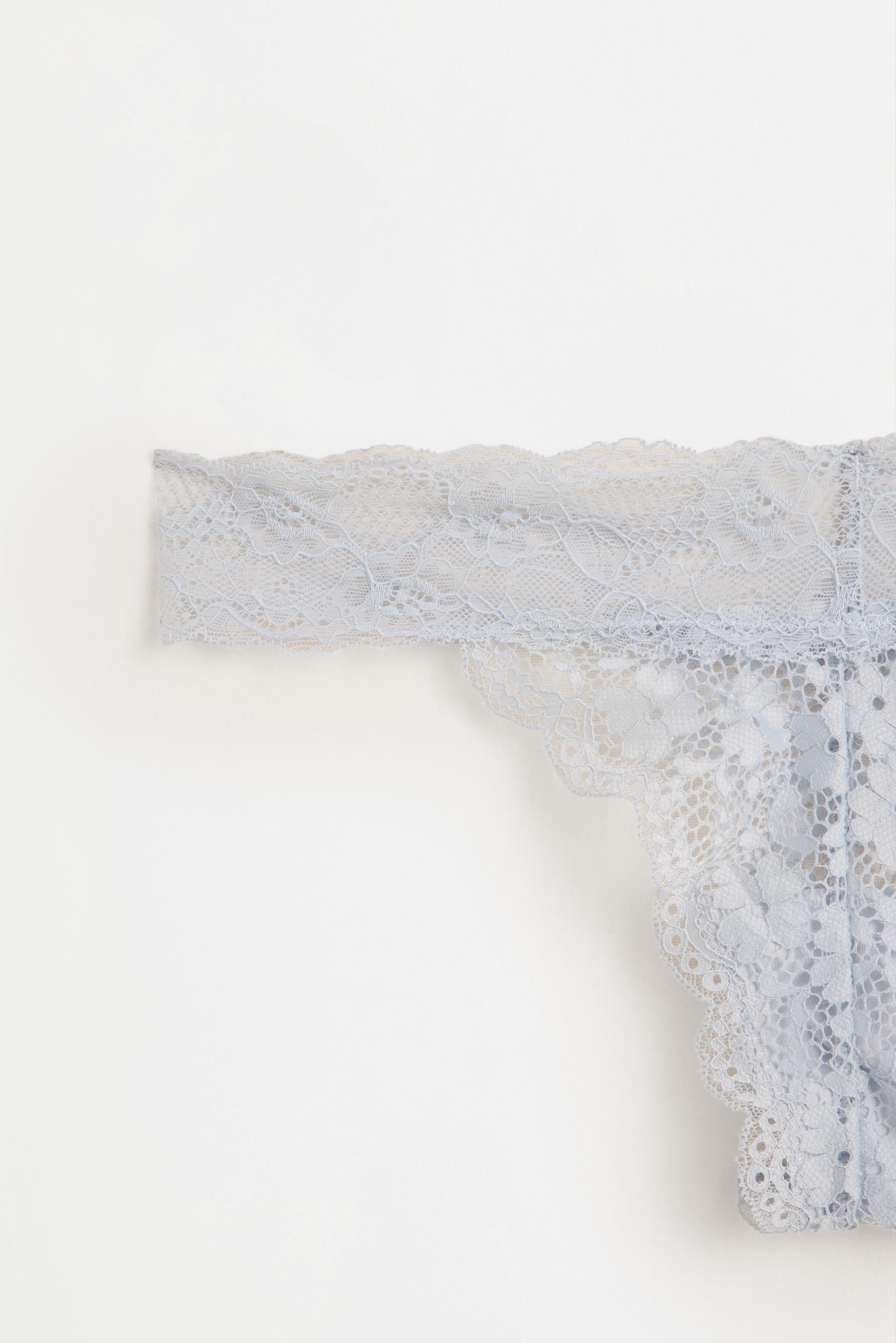Lace thong — SKY BLUE