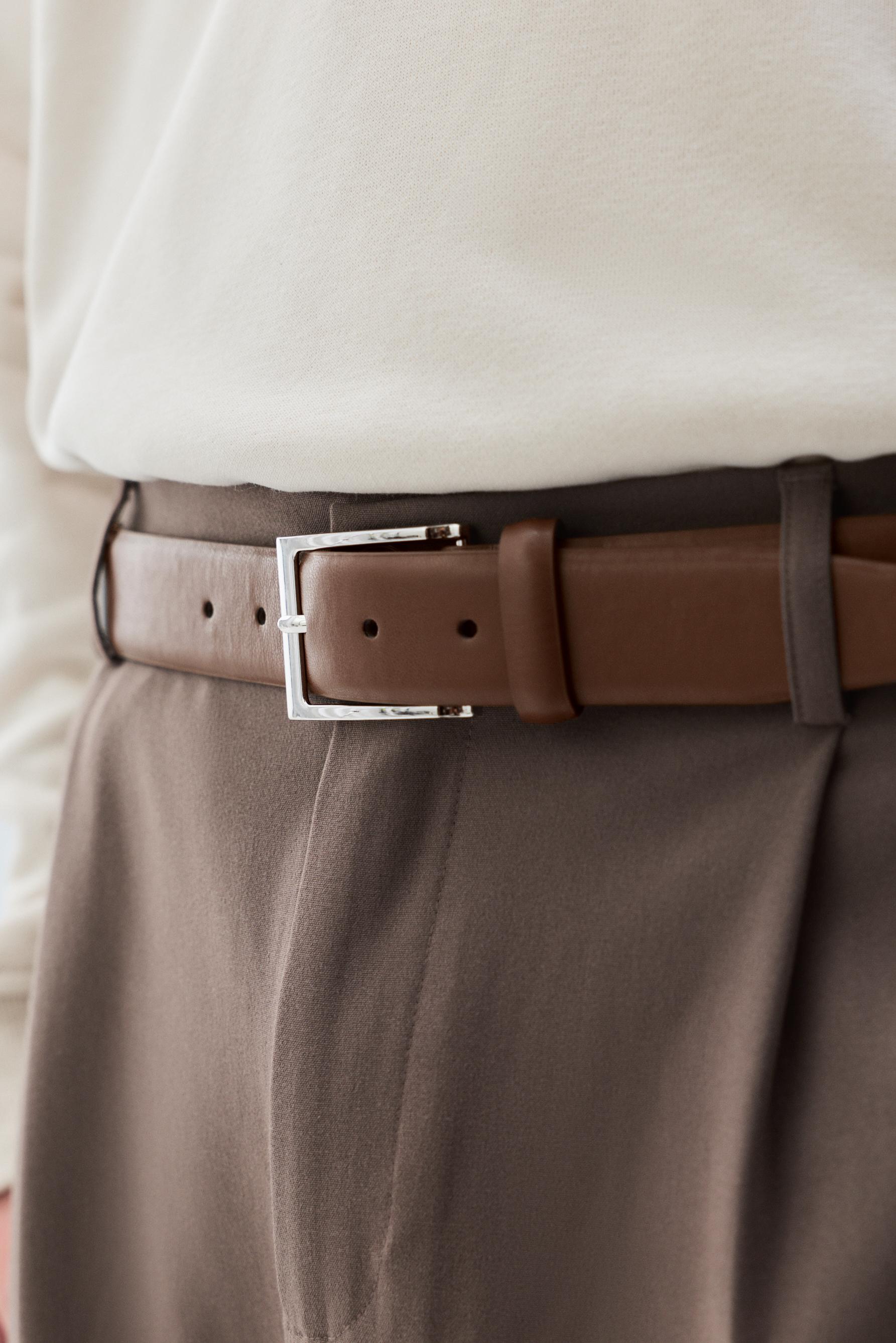 Basic dress belt — BROWN