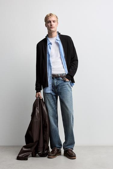 Mock-neck zip sweater — BLACK 2