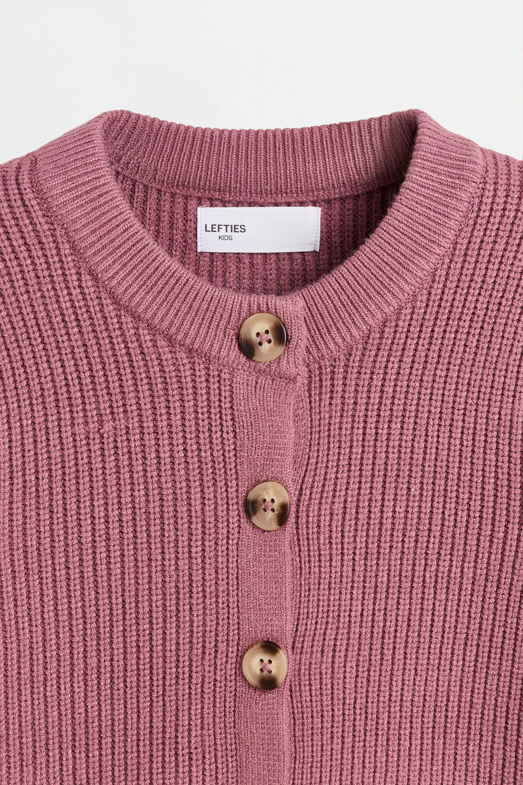 Knit cardigan — DARK PINK