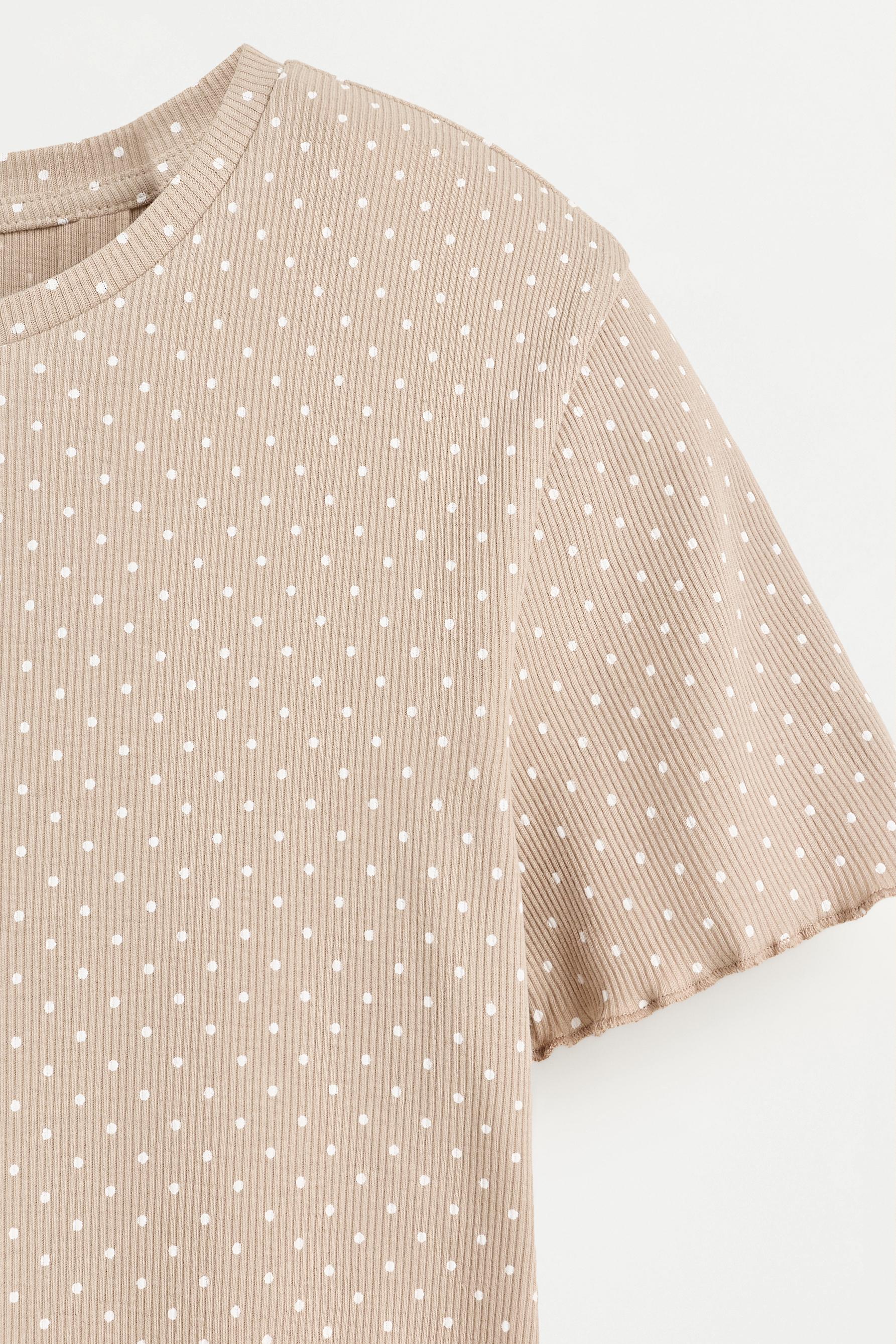 Short printed pyjamas — LIGHT BEIGE