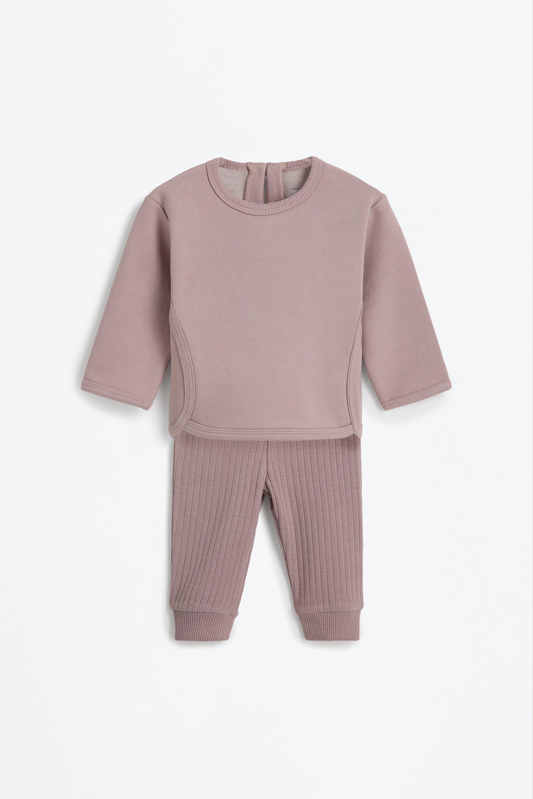 Conjunto sudadera y legging canalé