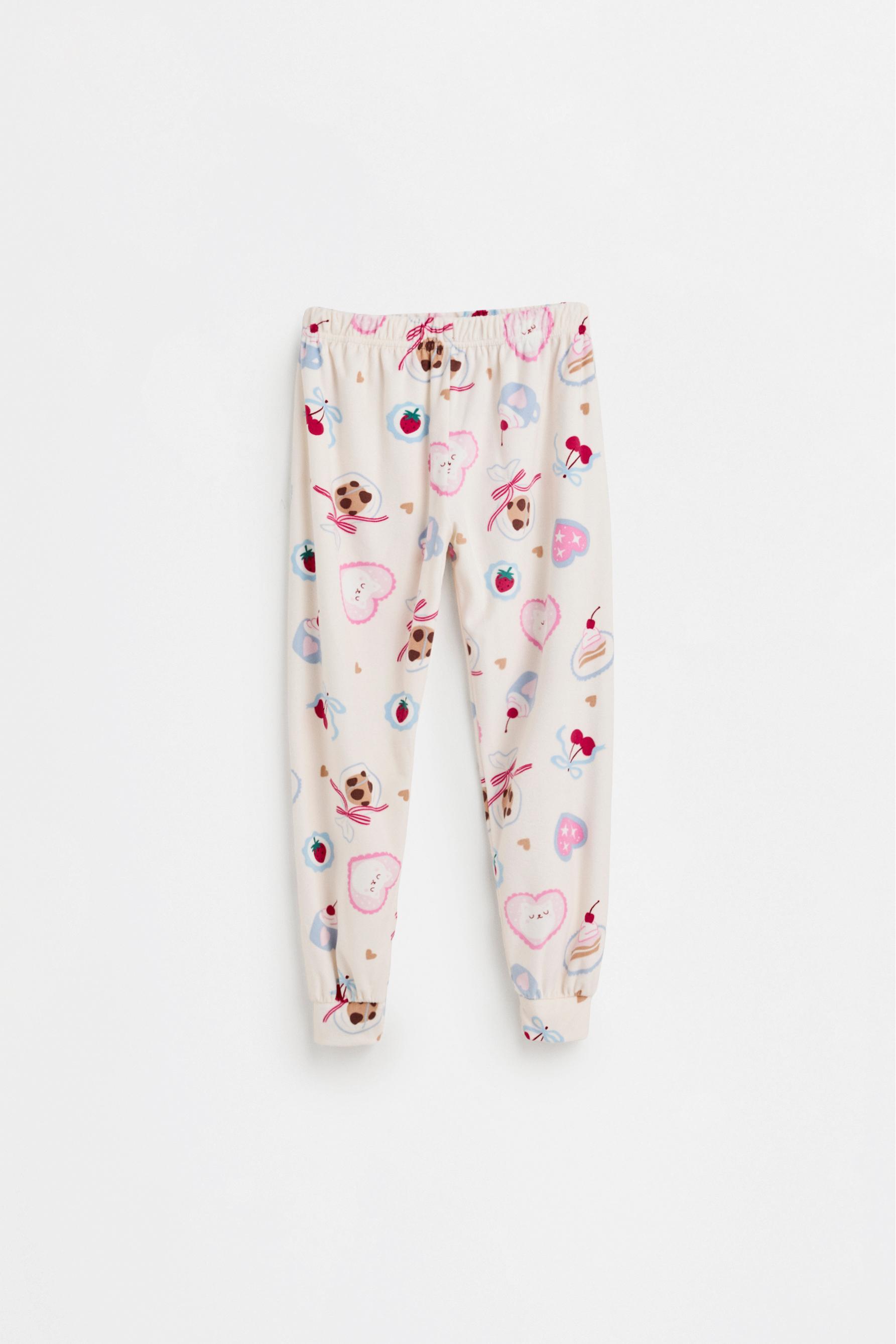 Velvet-feel star pyjamas — ECRU