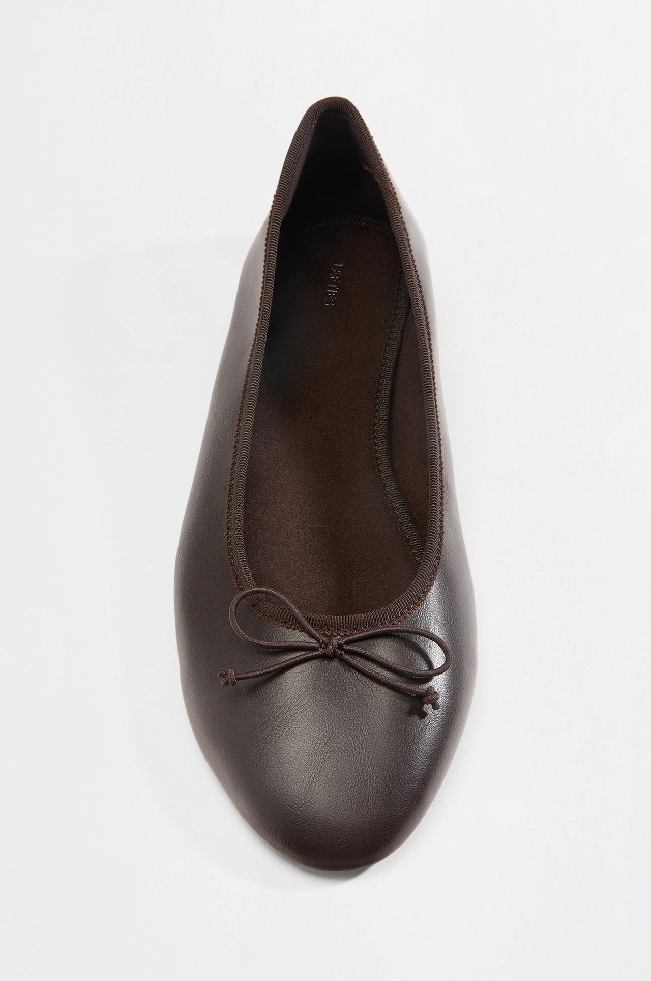 Bow ballet flats — BROWN