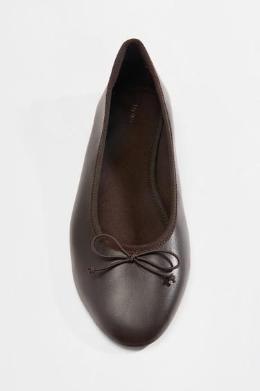 Bow ballet flats — BROWN 3