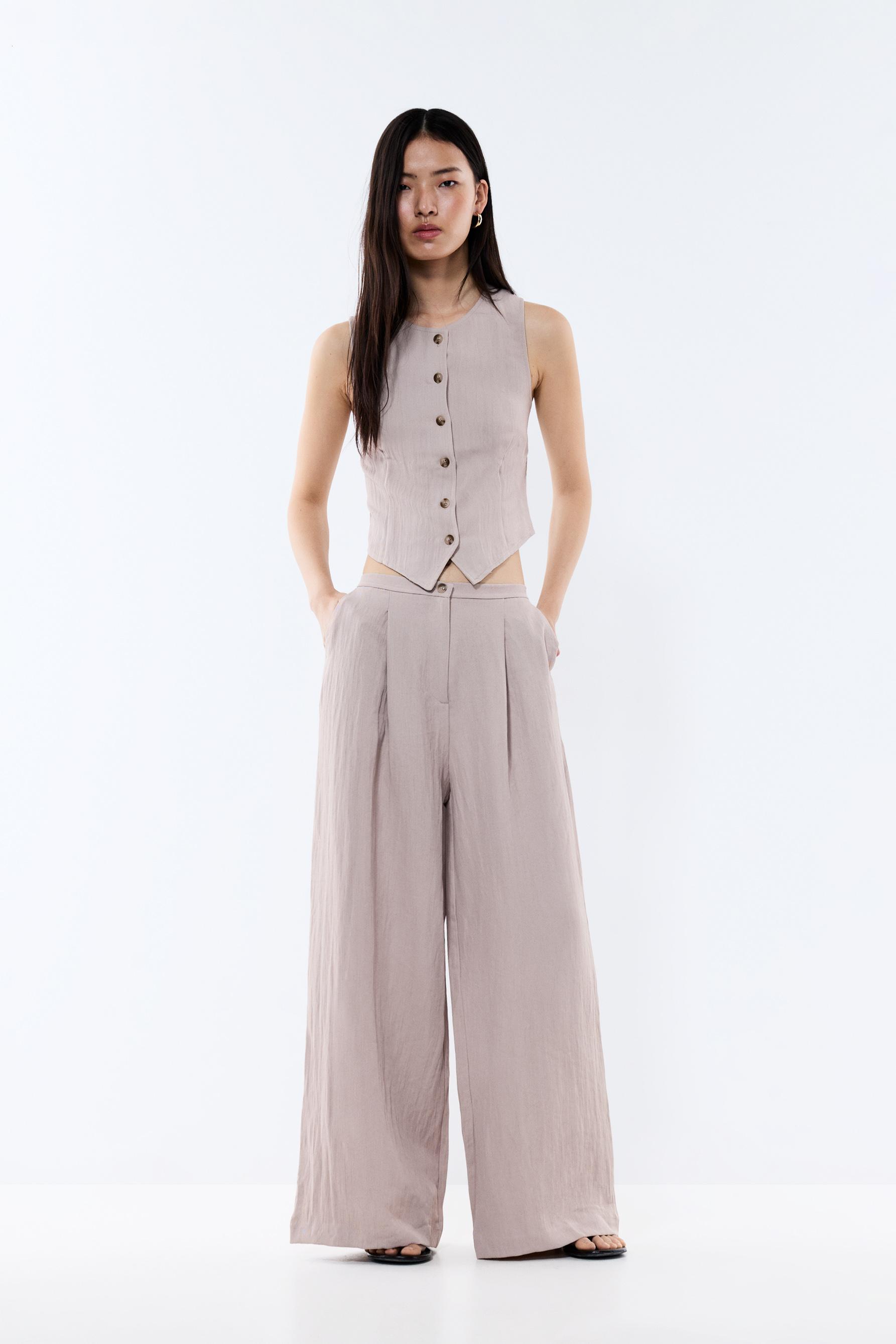 Pantalón wide leg fluido