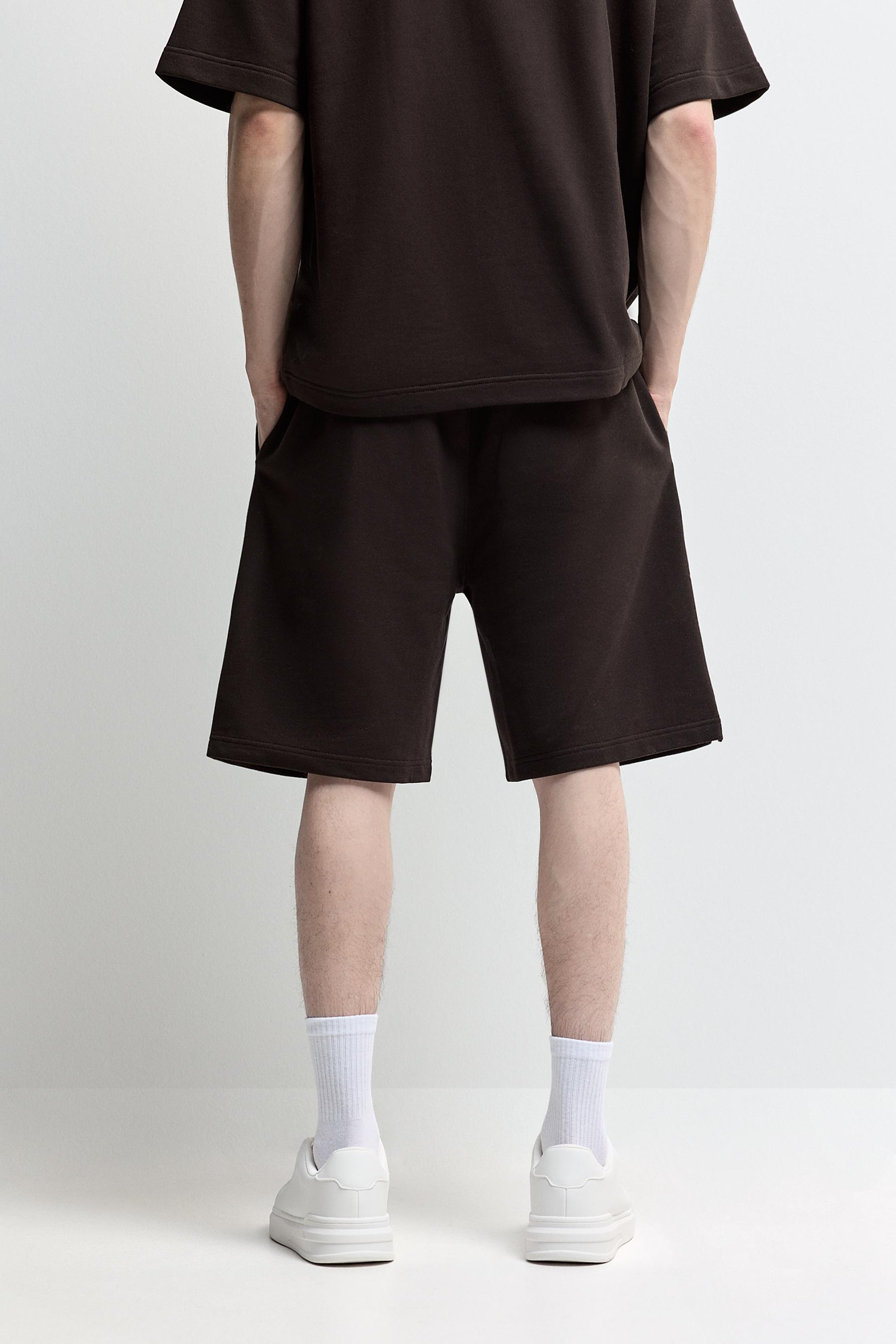 Tracksuit Bermuda shorts — DARK BROWN