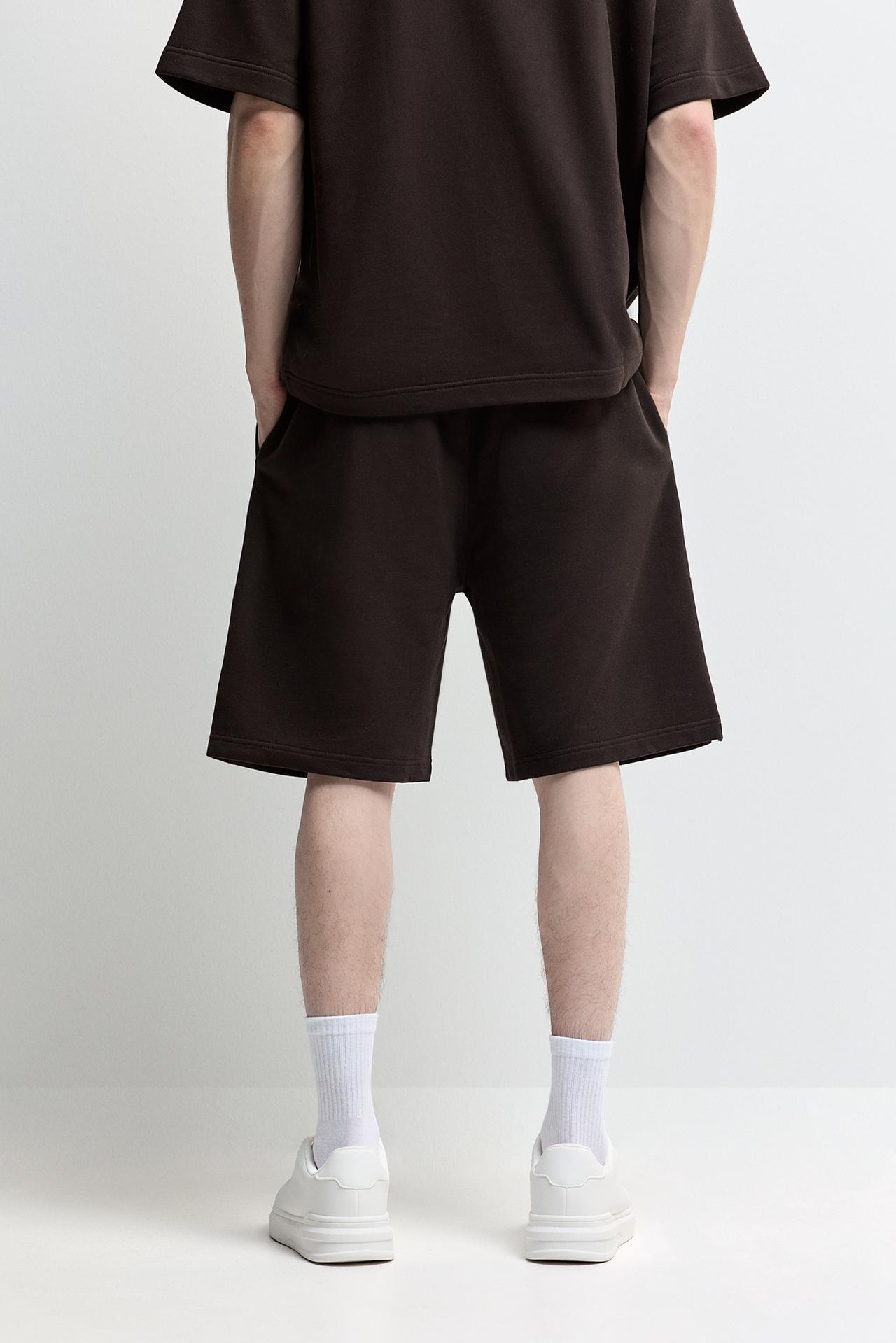 Tracksuit Bermuda shorts — DARK BROWN