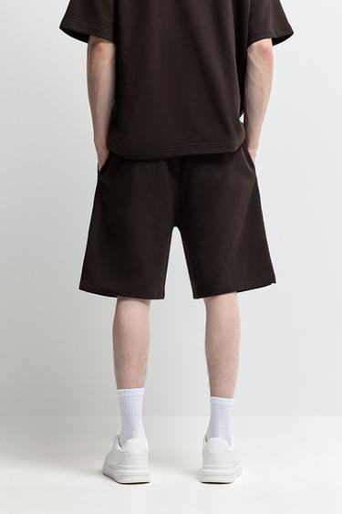 Tracksuit Bermuda shorts — DARK BROWN 4
