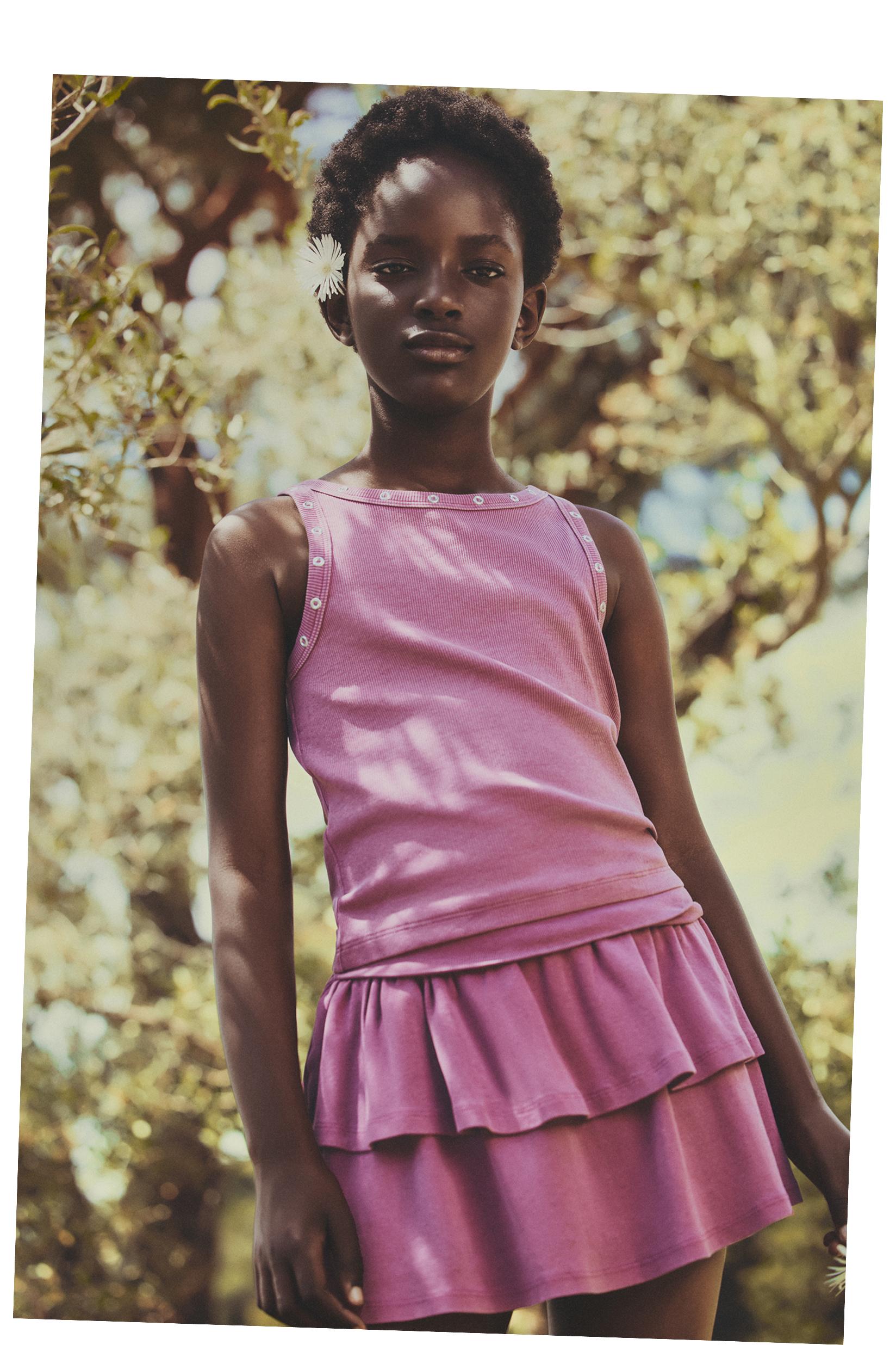 Ruffled skort — PURPLE