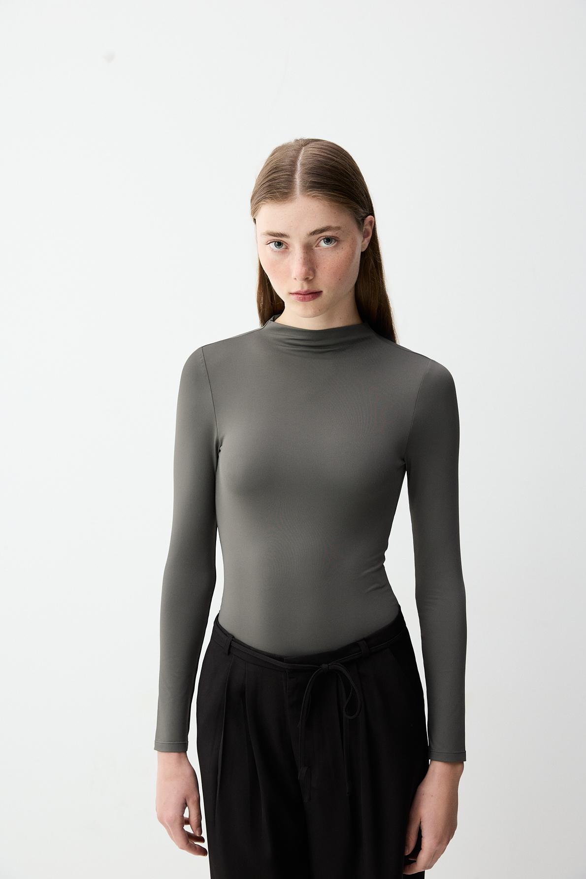 Body manga larga poliamida