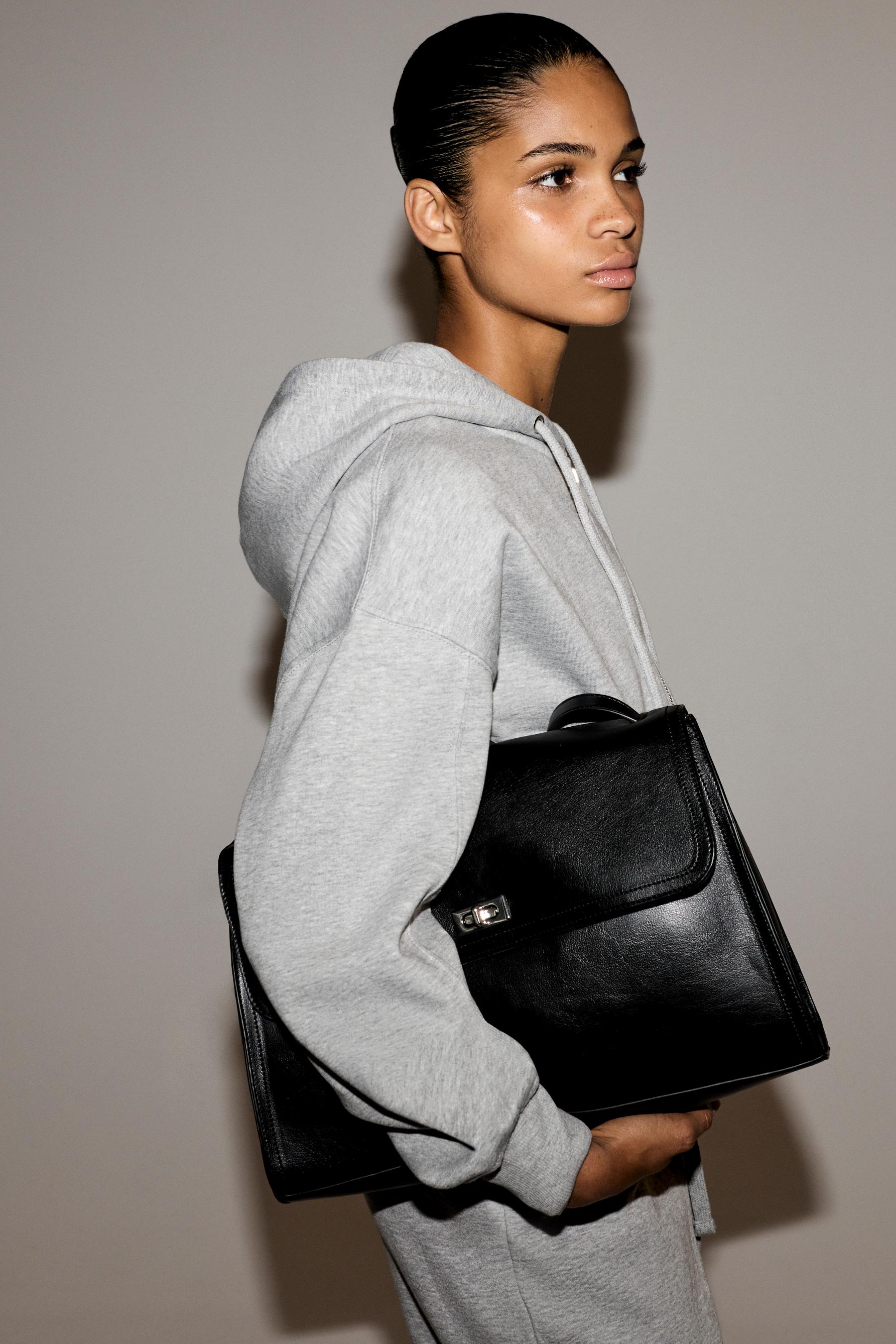 Basic zip-up sweatshirt — GREY MARL