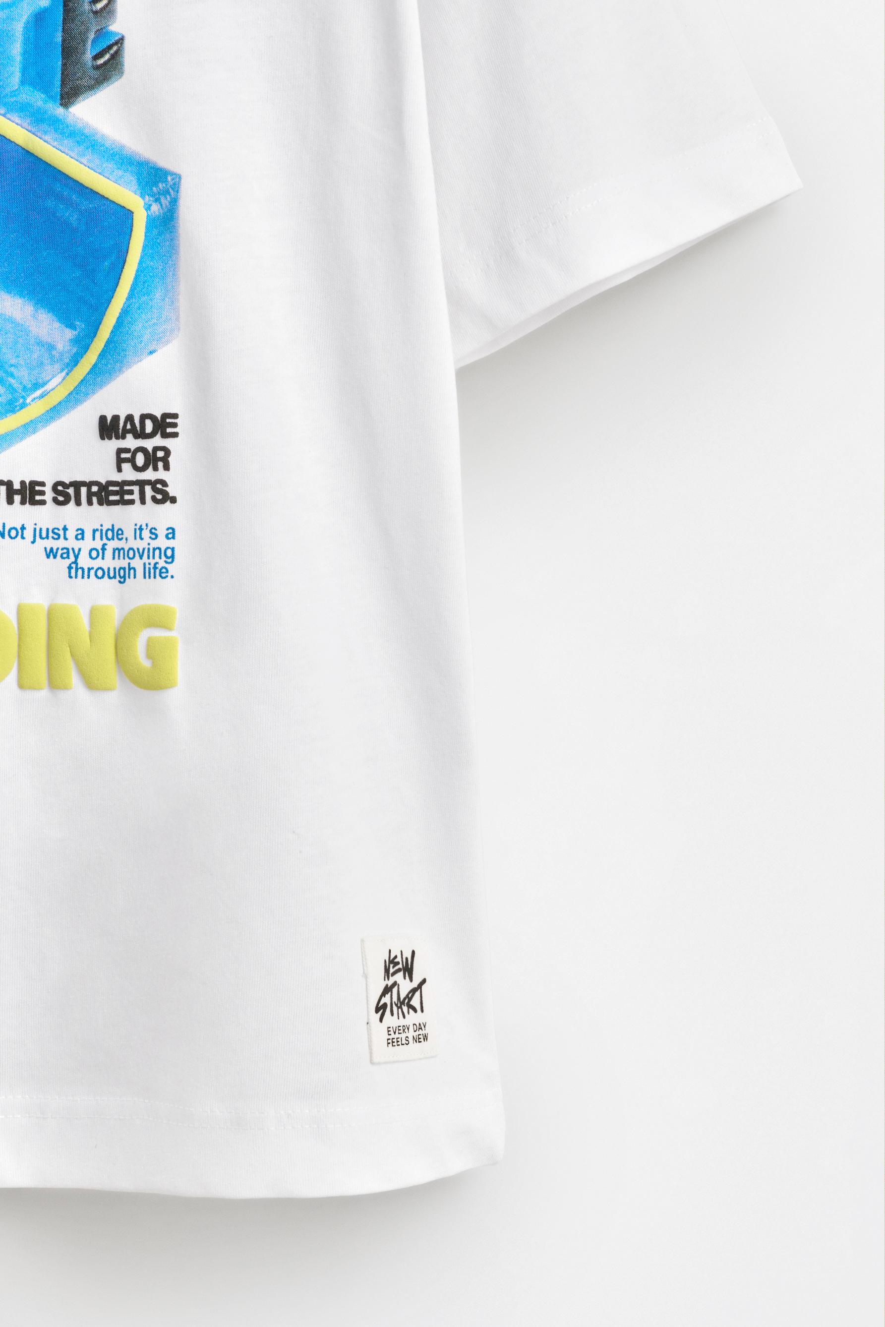 Graffiti print T-shirt — WHITE