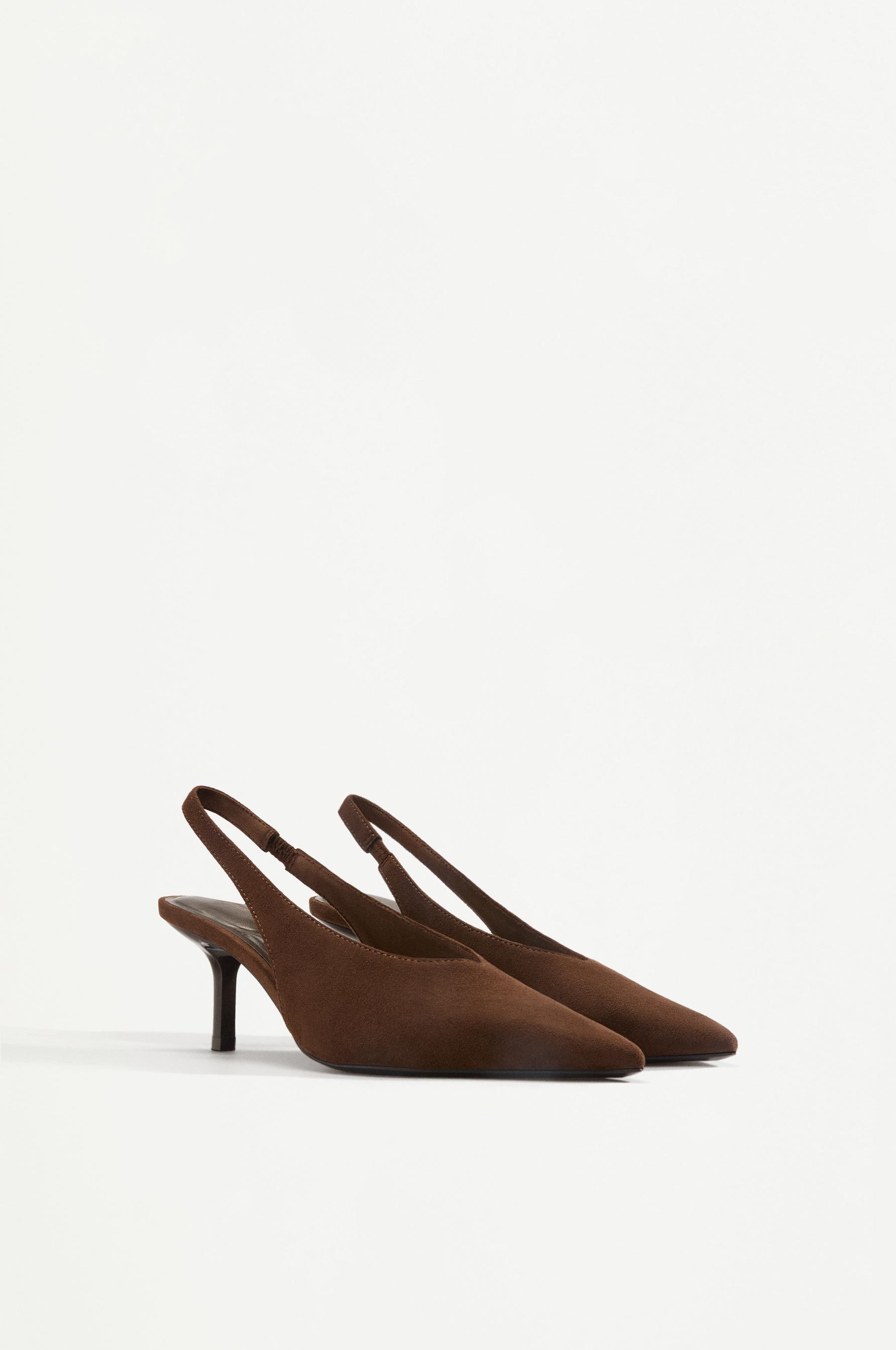 Slingback heels — BROWN