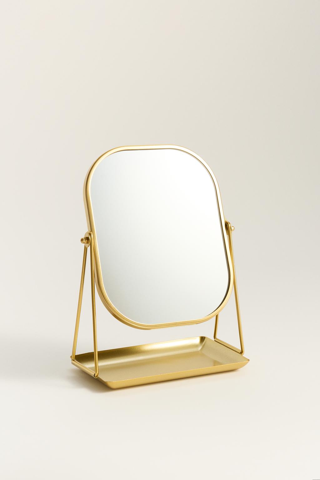 Espejo rectangular con base 22 x 18 cm