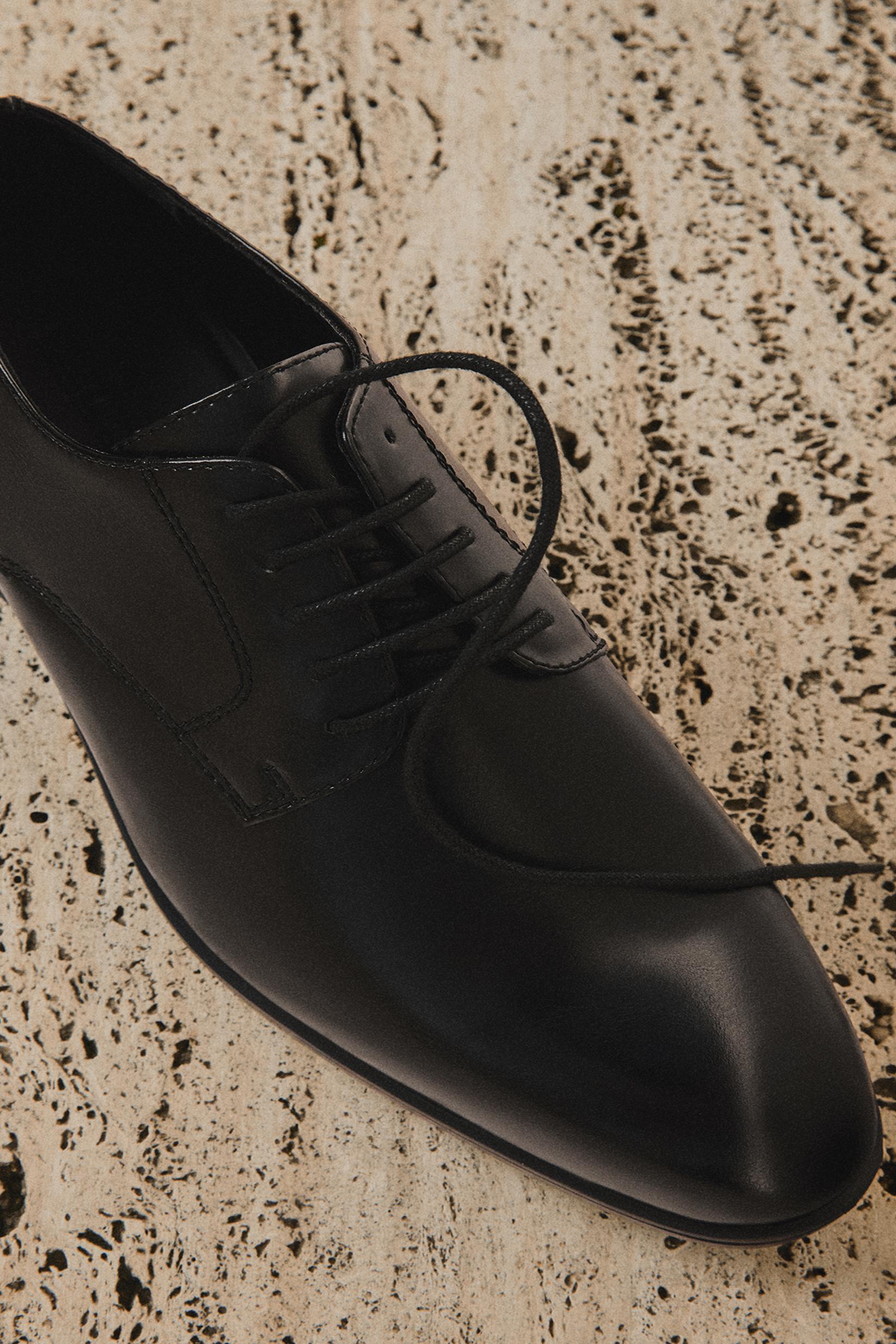Tailored blucher shoe — BLACK