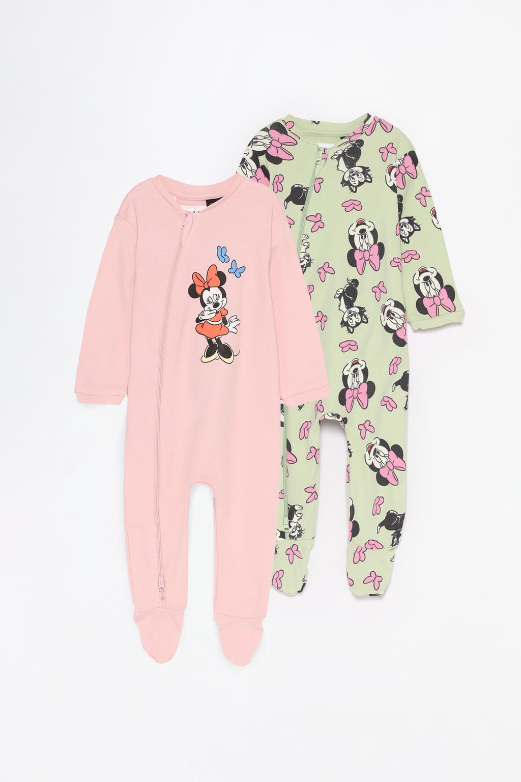 Pack of 2 Minnie ©Disney sleepsuits with zip