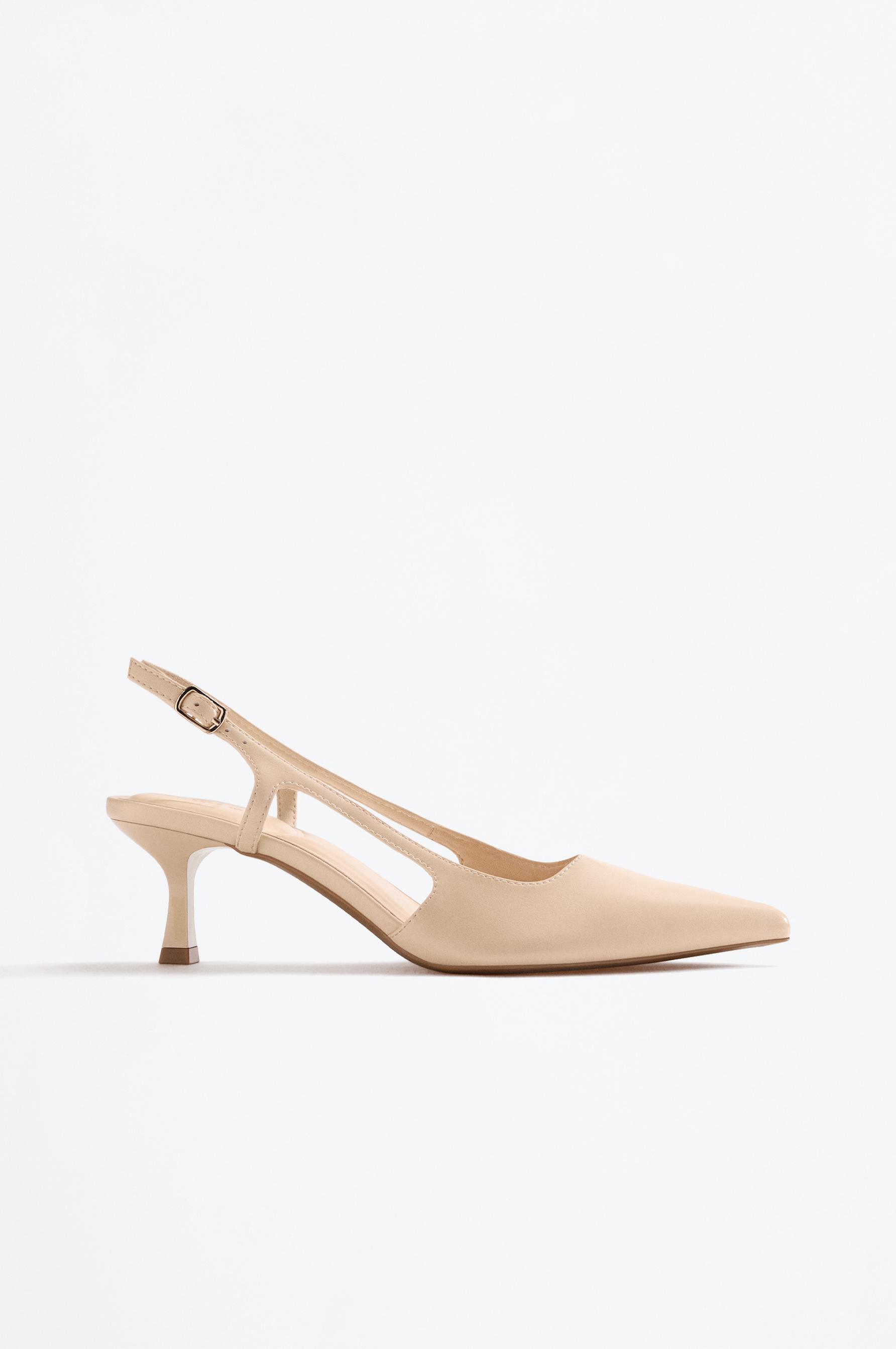 Lefties Ekru Lefties Arkasi açık topuklu ayakkabı