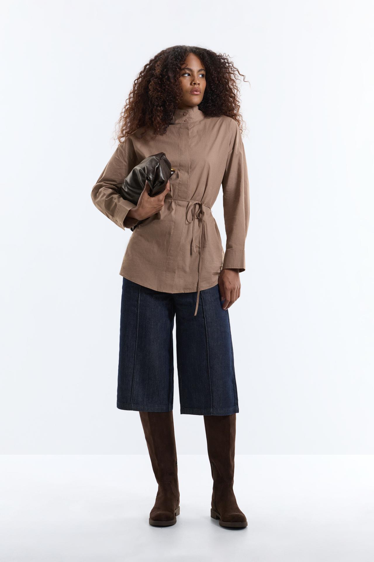 Denim culotte jorts — NAVY