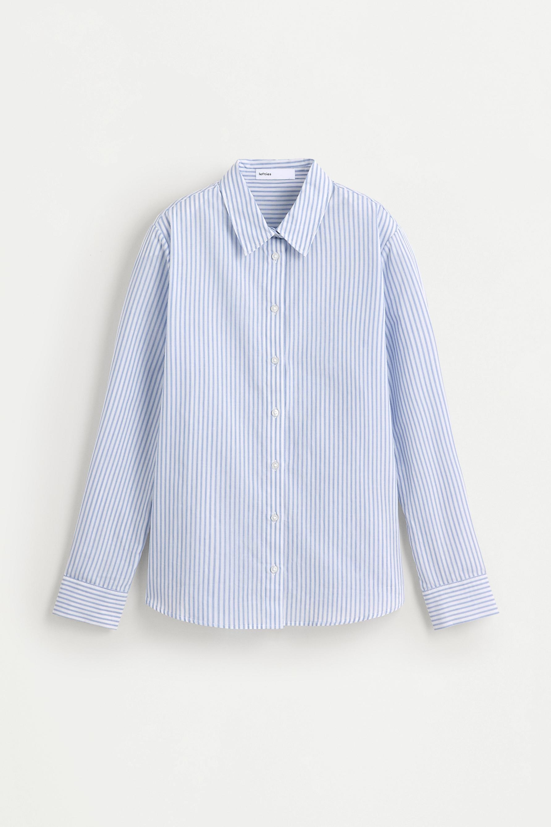 Basic poplin shirt — BLUE/WHITE